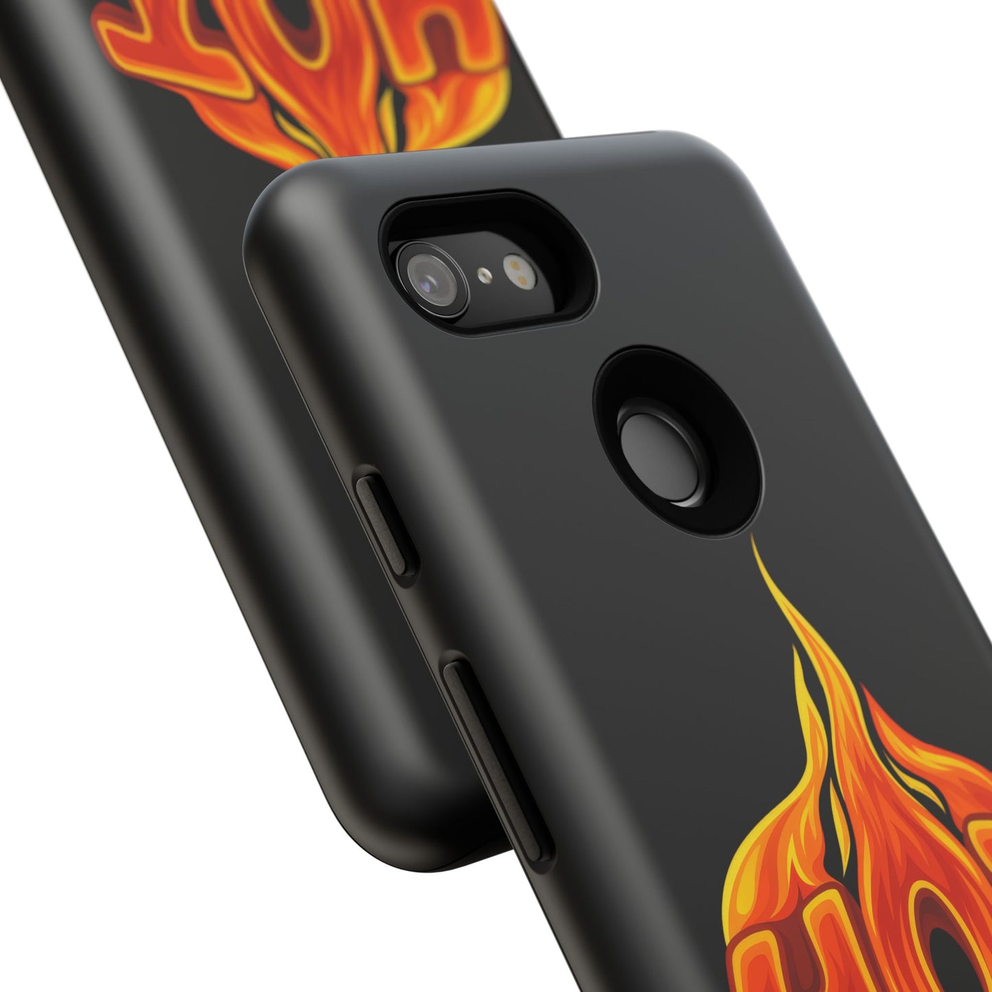 Stylish Phone Case, Hot Flames Design, Gift for Teens, Trendy Accessory, Protective Cover, Unique Phone Case