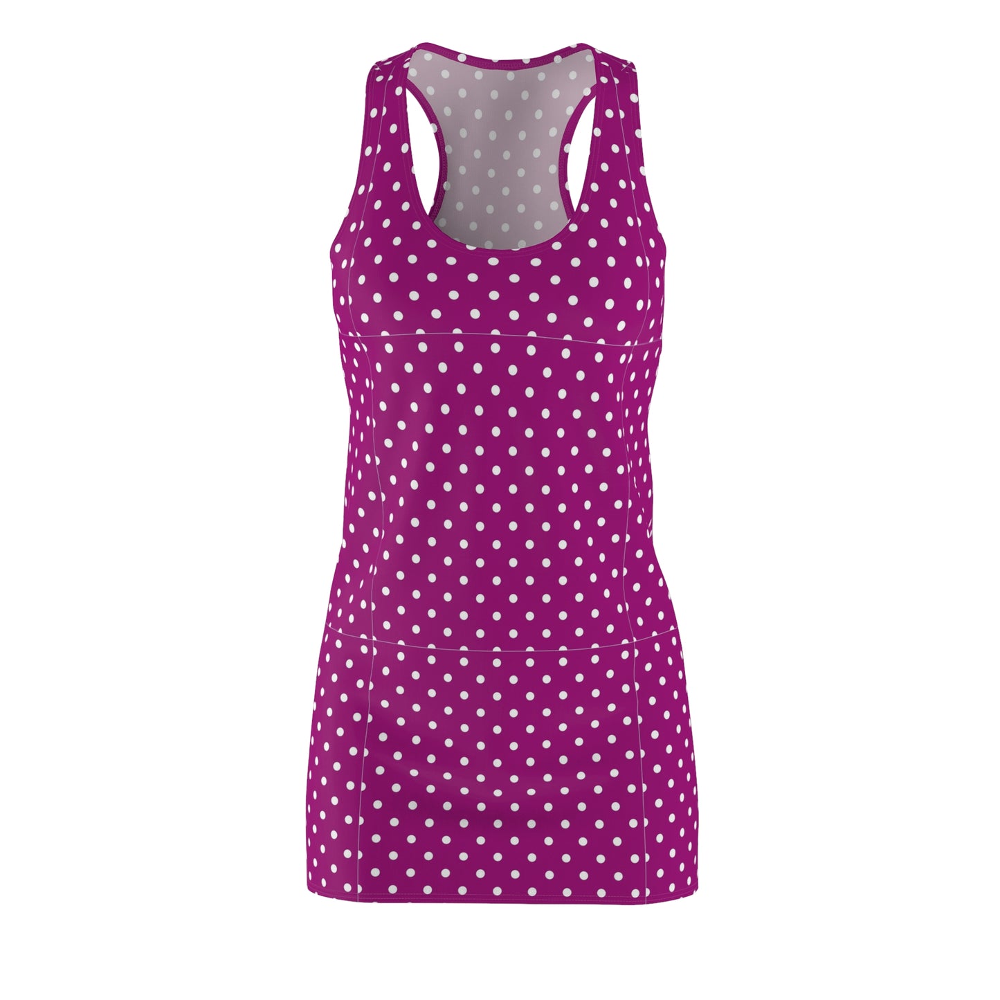Polka Dot Racerback Dress for Women - Casual Summer Style, Beach Wear, Party Outfit, Vacation Dress, Gift for Her