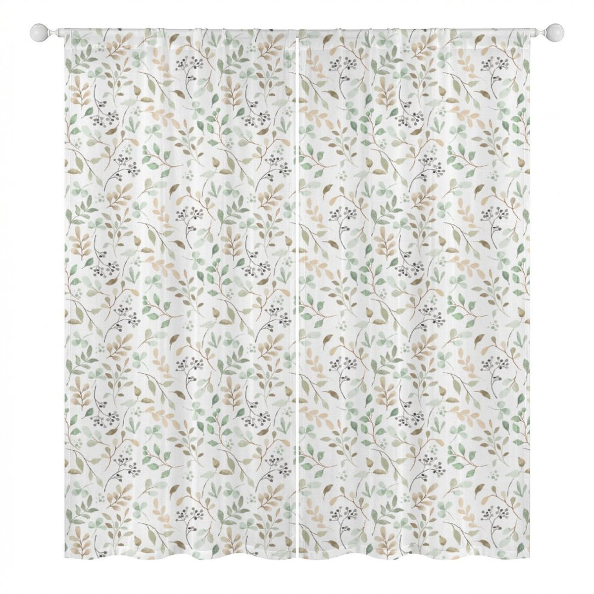 Sheer Curtain Flowers Vines