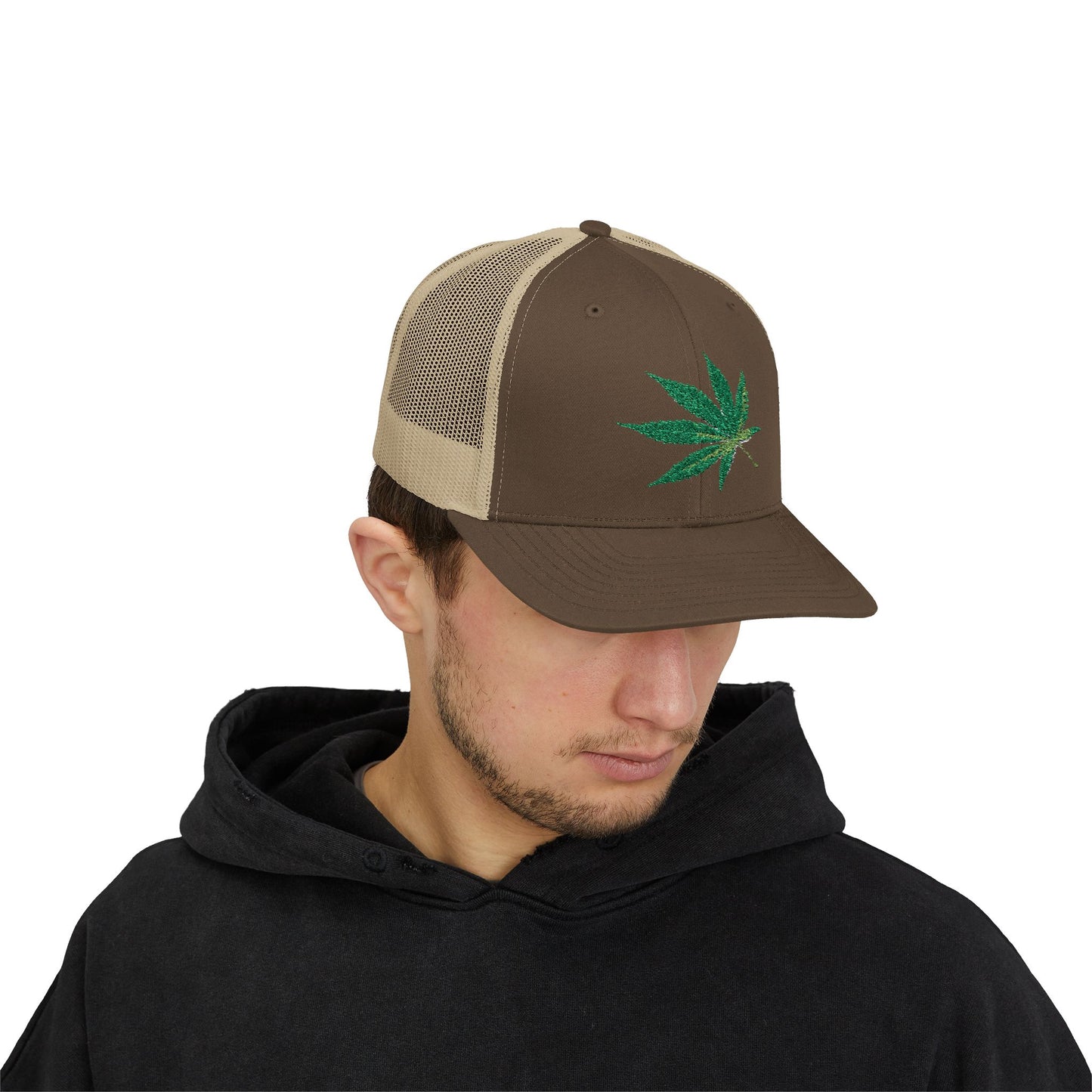 Cannabis Leaf Snapback Trucker Cap | Stylish Hat for Weed Enthusiasts | Perfect for Festivals, Parties, Gifts, and Outdoor Adventures