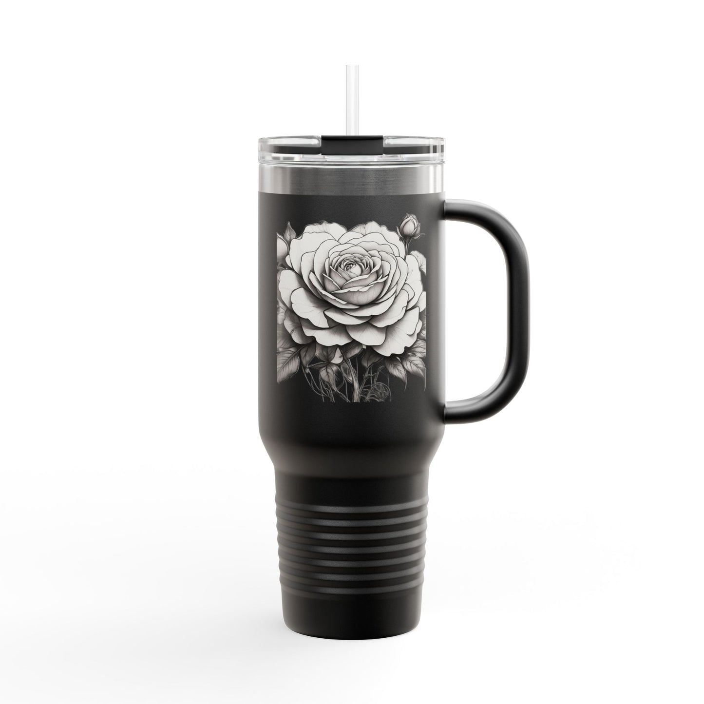 Stylish Insulated Travel Mug with Floral Design, 40oz Coffee Cup, Perfect for Road Trips, Gifts for Her, Eco-Friendly Drinkware