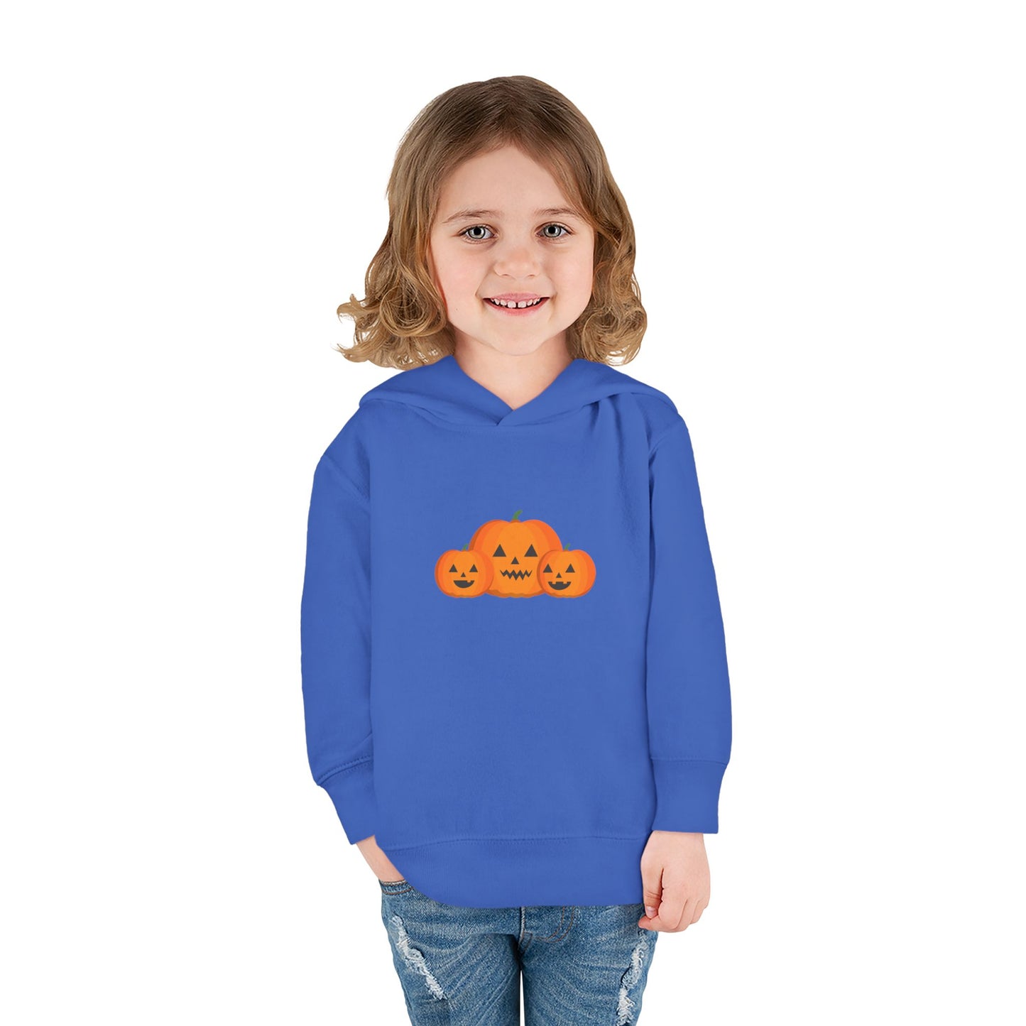 Halloween Pumpkin Toddler Hoodie, Cozy Autumn Wear, Kid's Holiday Sweatshirt, Fall Outfit, Trick-or-Treat Apparel