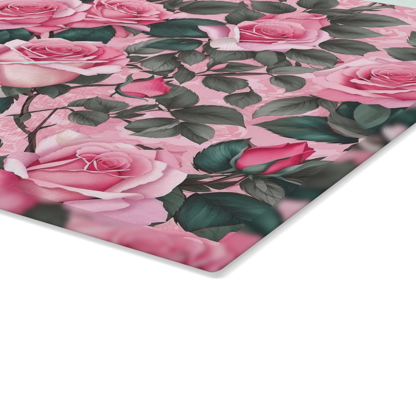 Floral Glass Cutting Board - Elegant Kitchen Decor, Gift for Her, Wedding Gift, Housewarming Present, Kitchen Accessory
