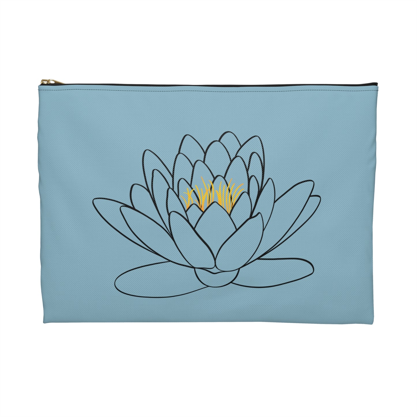 Lotus Pattern Accessory Pouch - Zen Gift for Her, Makeup Bag