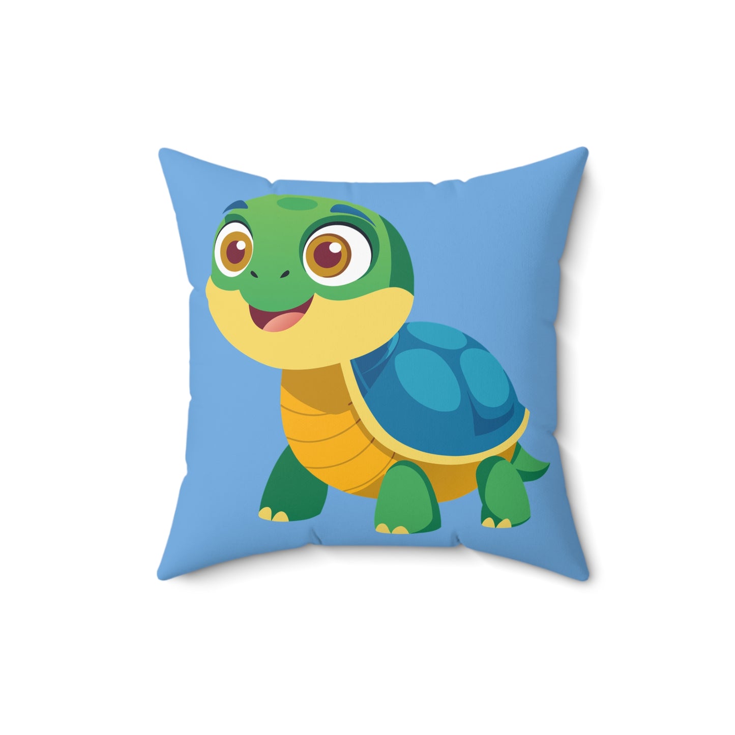 Turtle Plush Pillow, Kids Room Decor, Fun Turtle Cushion, Playful Animal Pillow,
