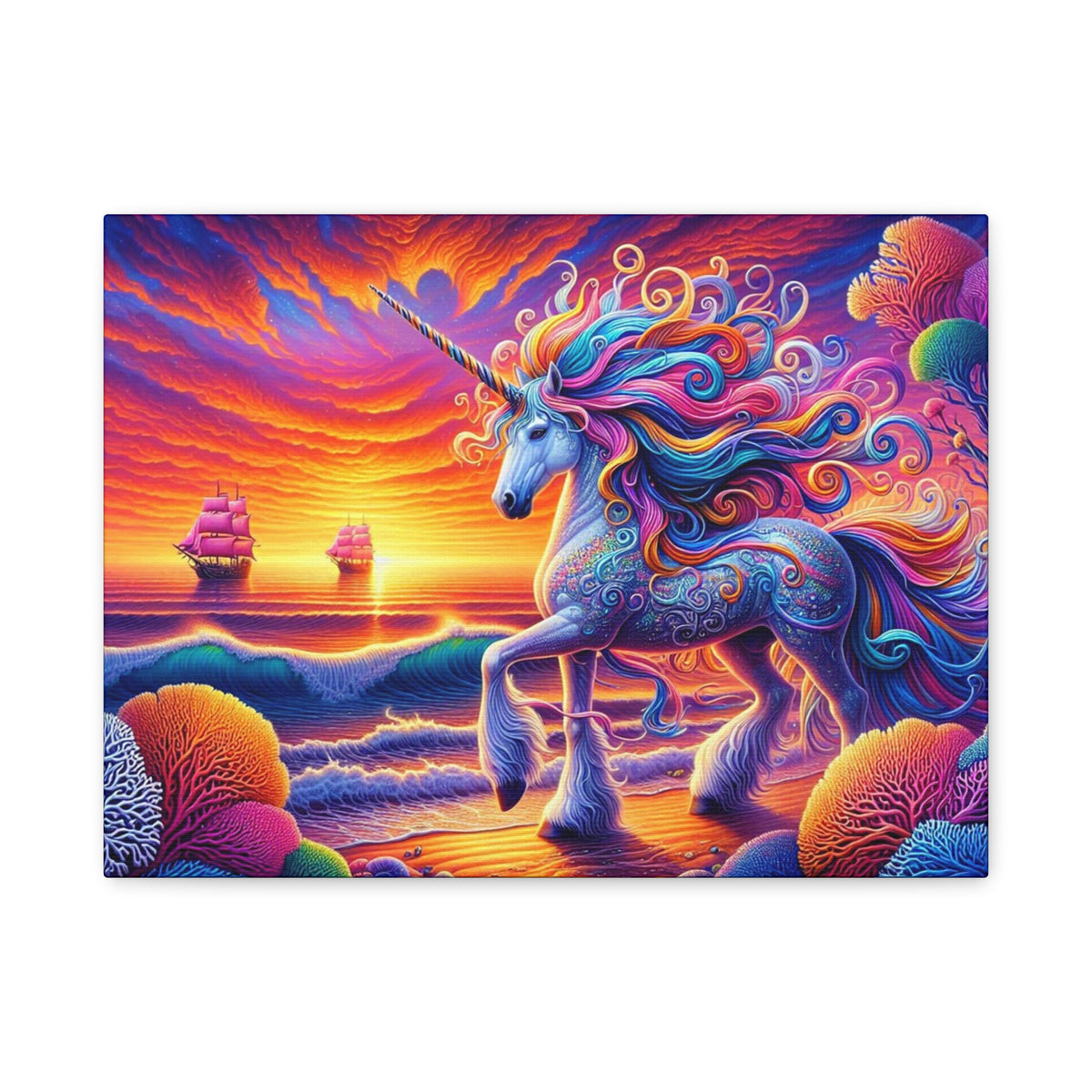 Matte Canvas, Stretched, 1.25" Unicorn