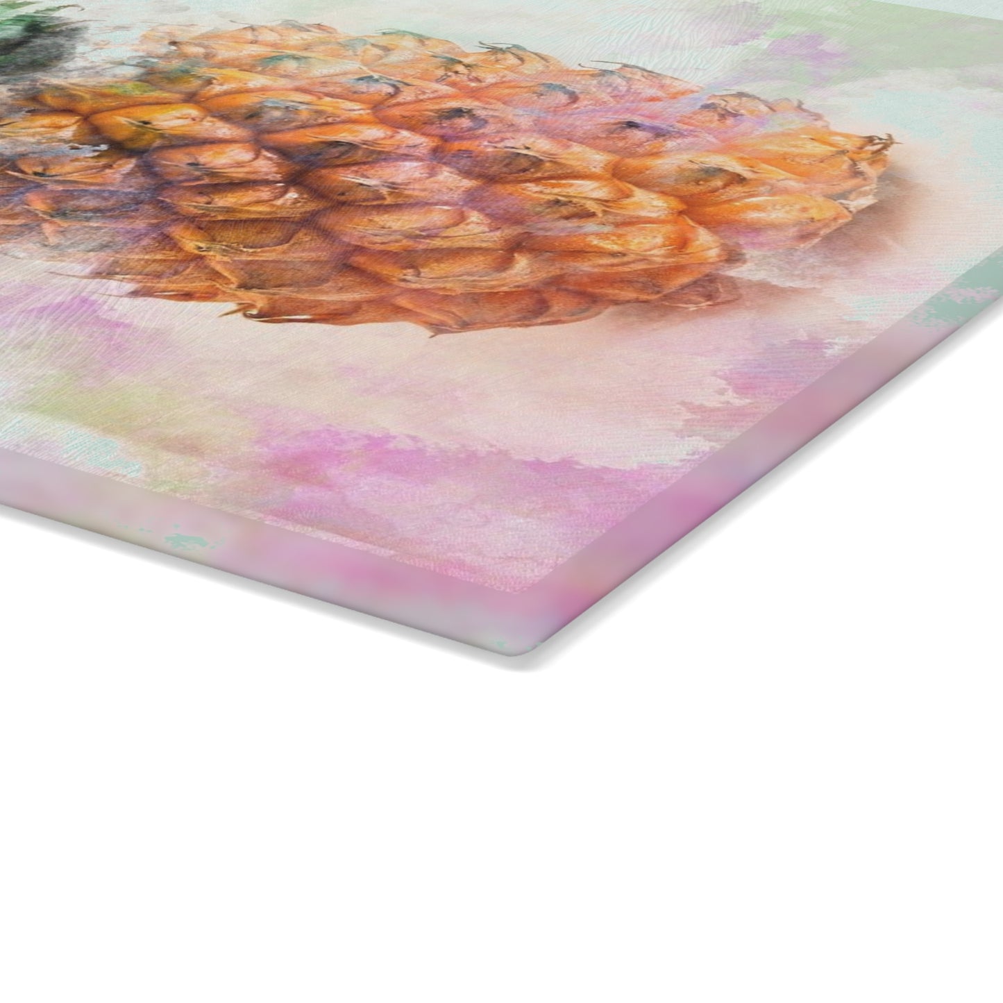 Pineapple Art Glass Cutting Board, Kitchen Decor, Tropical Gift, Summer Party Accessory, Wedding Gift, Unique Culinary Art