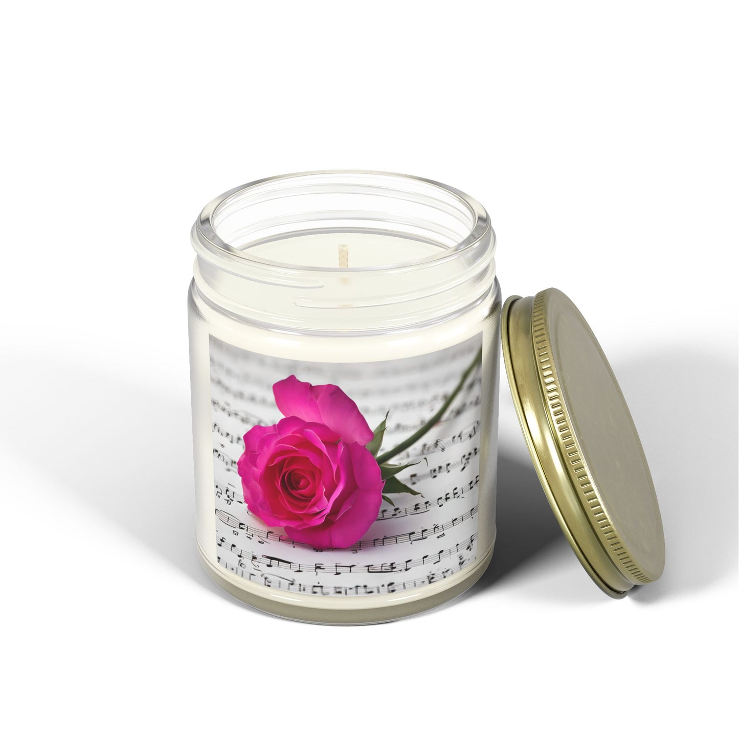 Romantic Floral Scented Candle - Coconut Apricot Wax, Rose Design, Home Decor Gift, Aromatherapy Candle, Unique Centerpiece