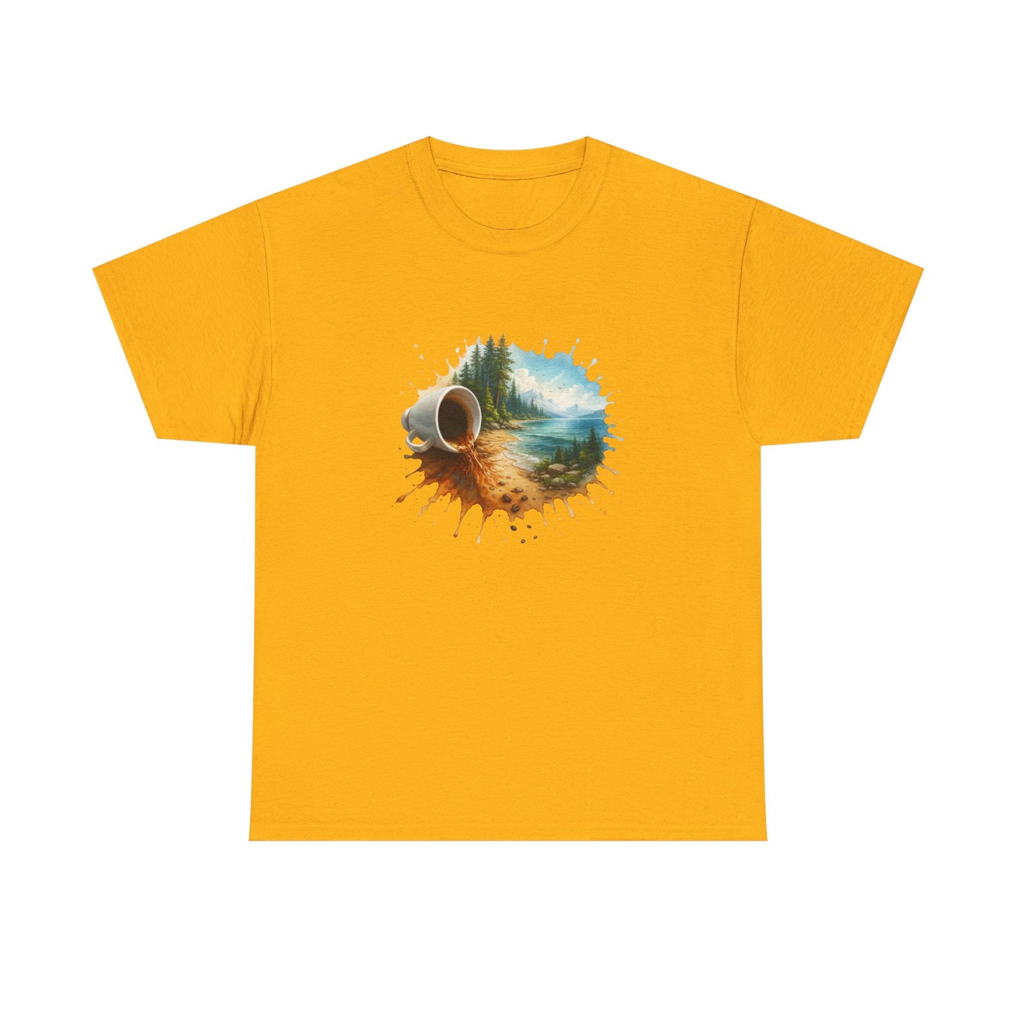 Nature-Inspired Unisex Heavy Cotton Tee, Casual Outfit, Gift for Nature Lovers, Camping Apparel, Outdoor Adventure Shirt