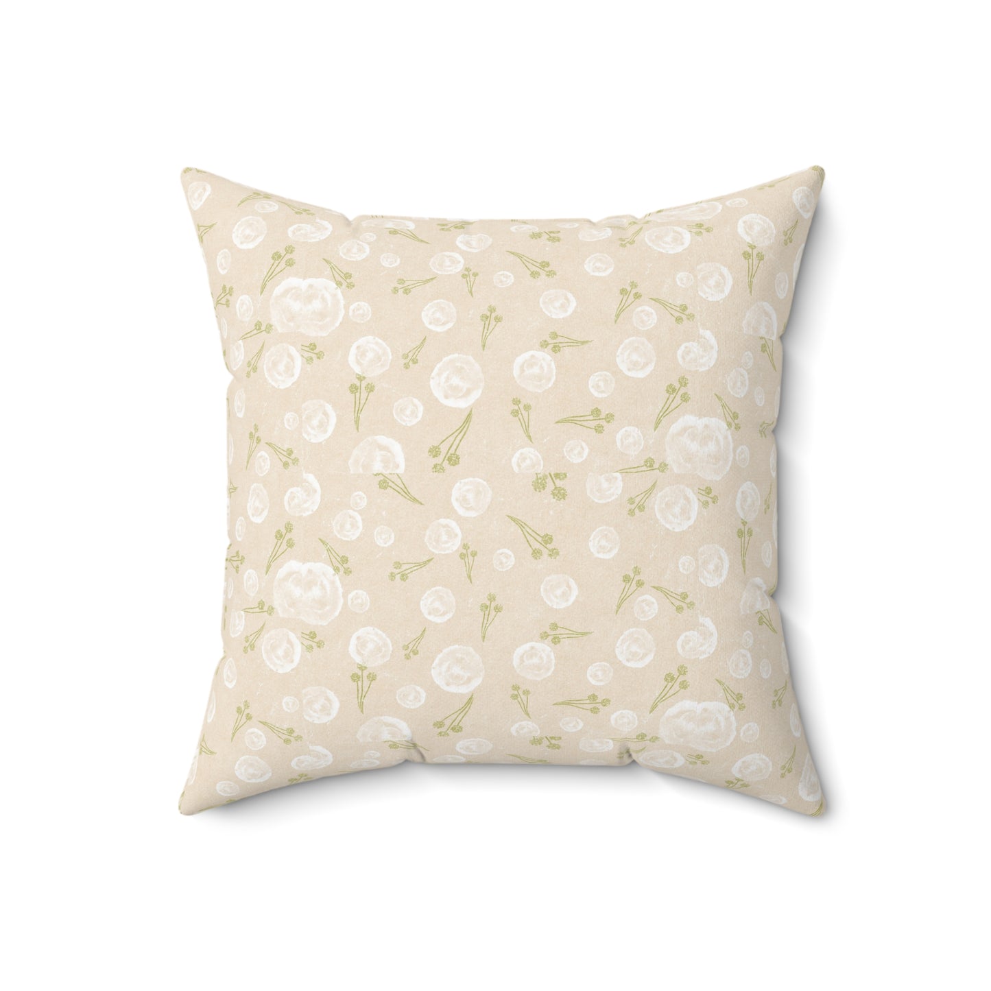 Soft Floral Square Pillow for Home Decor, Cozy Cushion, Gift Idea for Housewarming, Wedding, or Mother's Day, Decorative Throw Pillow