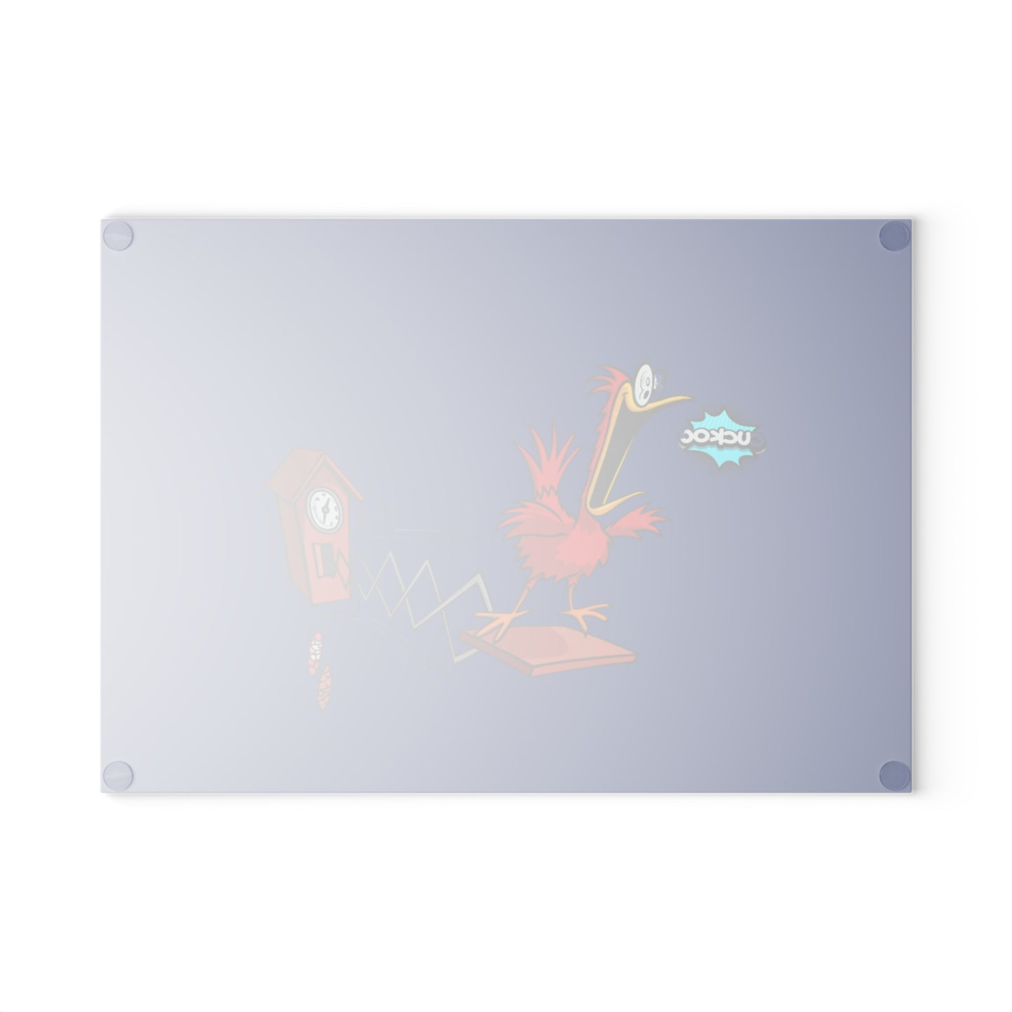 Whimsical Bird Glass Cutting Board, Kitchen Decor, Gift for Chefs, Unique Kitchenware, Fun Cooking Accessory, Bird Lover Gift
