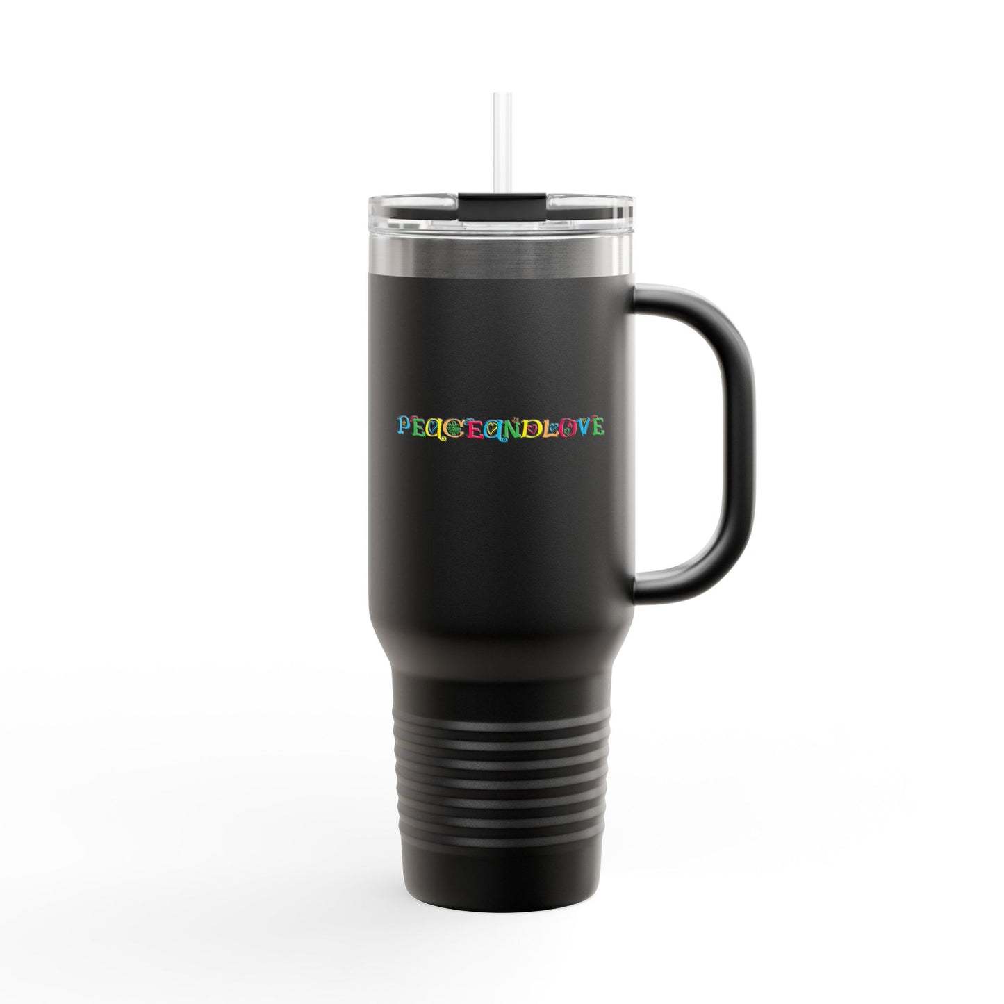 Rainbow Love Insulated Travel Mug, 40oz | Perfect Gift for Coffee Lovers | Eco-Friendly Drinkware | Travel Companion | Summer Vacation