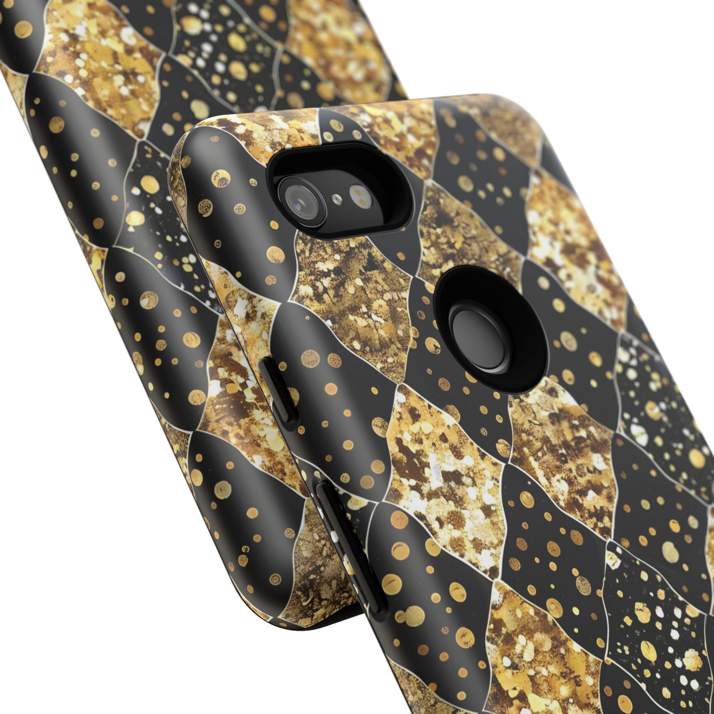 Elegant Gold & Black Phone Case for Tough Protection