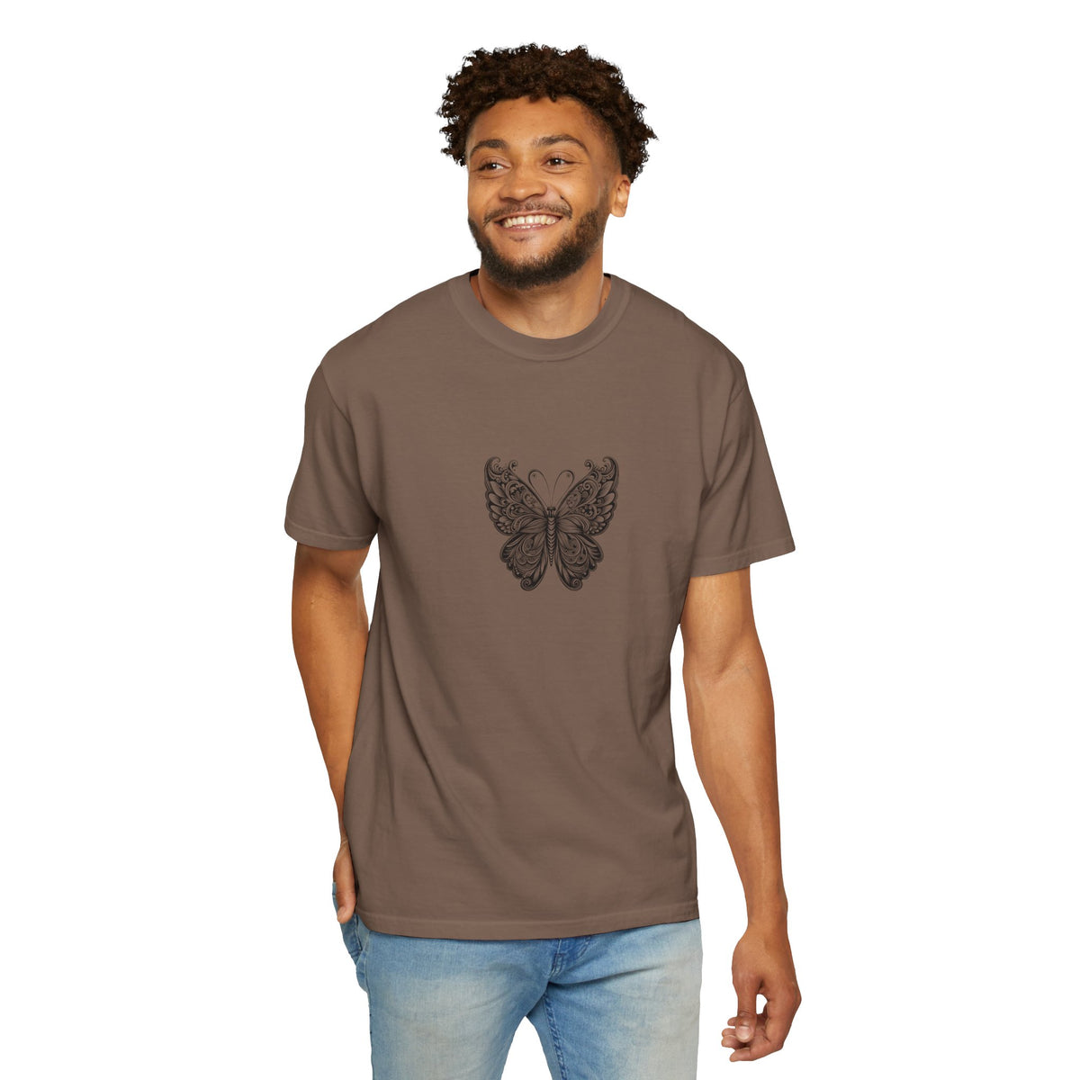 Bohemian Butterfly T-shirt, Unisex Clothing, Nature Inspired Tee, Gift for Her, Casual Wear, Summer Fashion