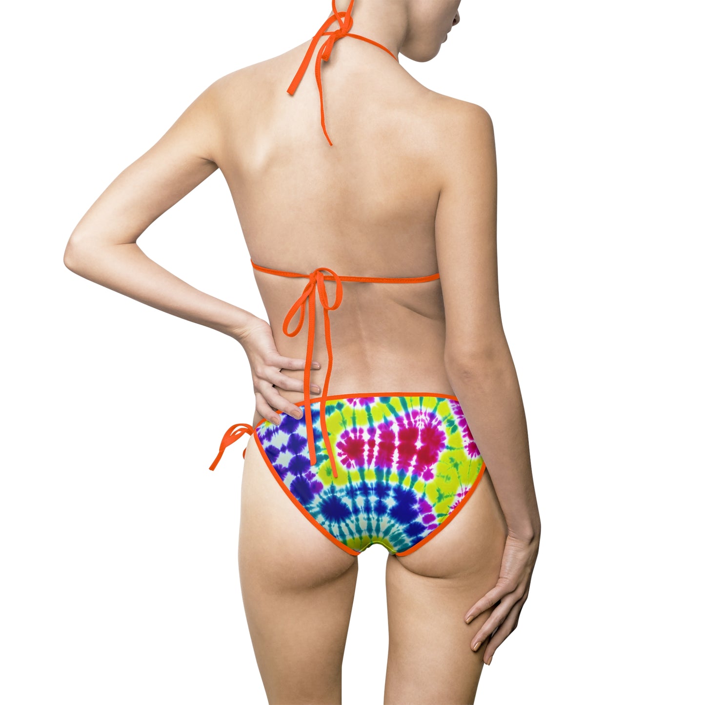 Colorful Tie-Dye Women's Bikini Swimsuit, Summer Swimwear, Beachwear, Summer Vacation, Festival Fashion, Pool Party Outfit