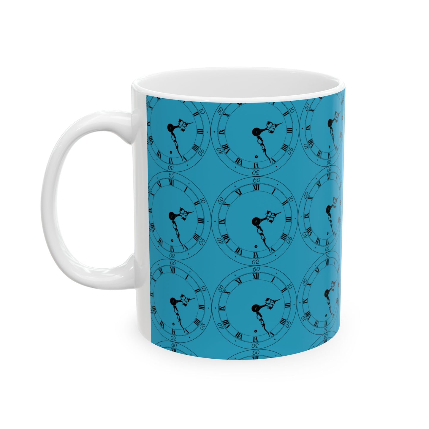 Colorful Clock Design Ceramic Mug - Perfect for Home, Office, Gifts, Coffee Lover, Tea Time, Birthdays, Housewarming
