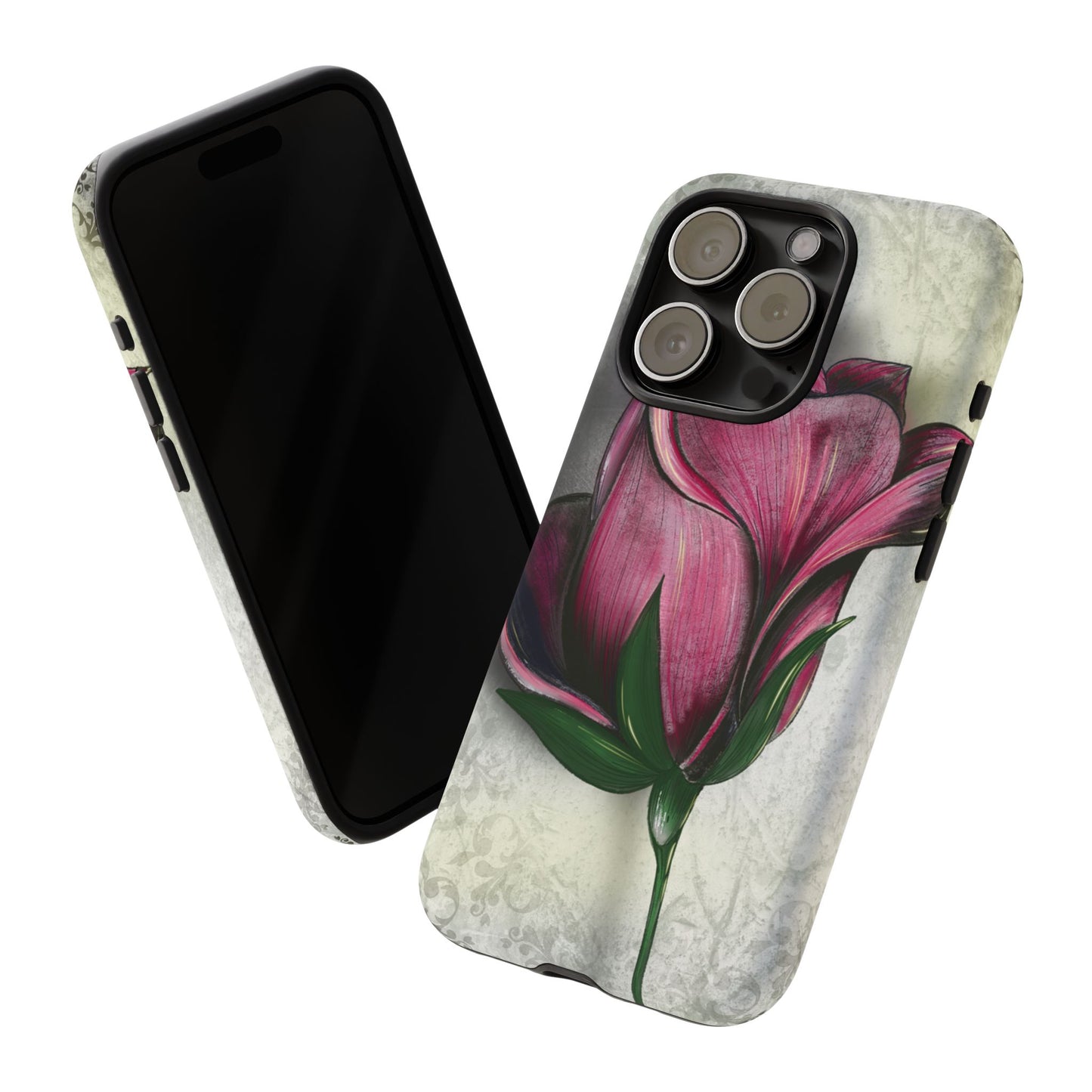 Rose Phone Case – Tough Cases, Floral Phone Cover, Gift for Her, Minimalist Design, Nature Lover's Accessory, Birthday Gift Idea