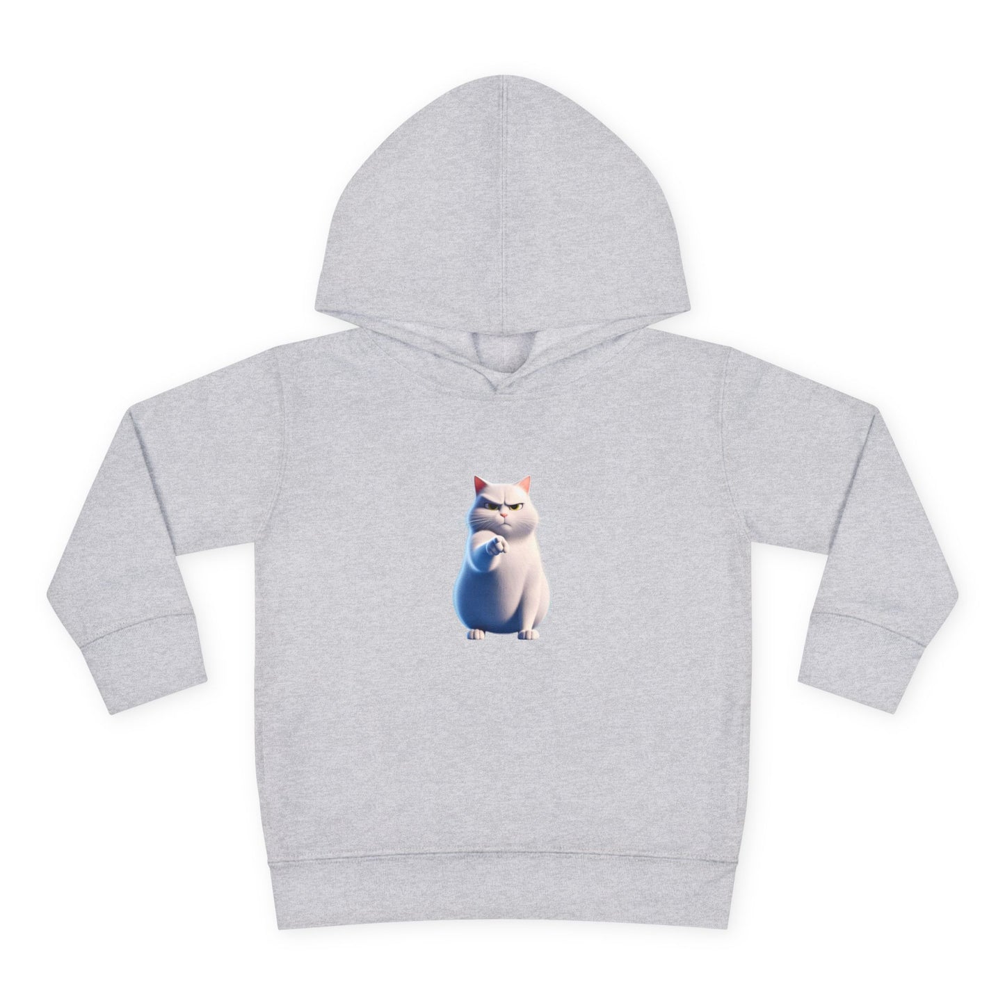 Cute Cat Toddler Hoodie, Fleece Pullover, Kids Sweatshirt, Birthday Gift, Animal Lover Apparel, Cozy Kids Clothing
