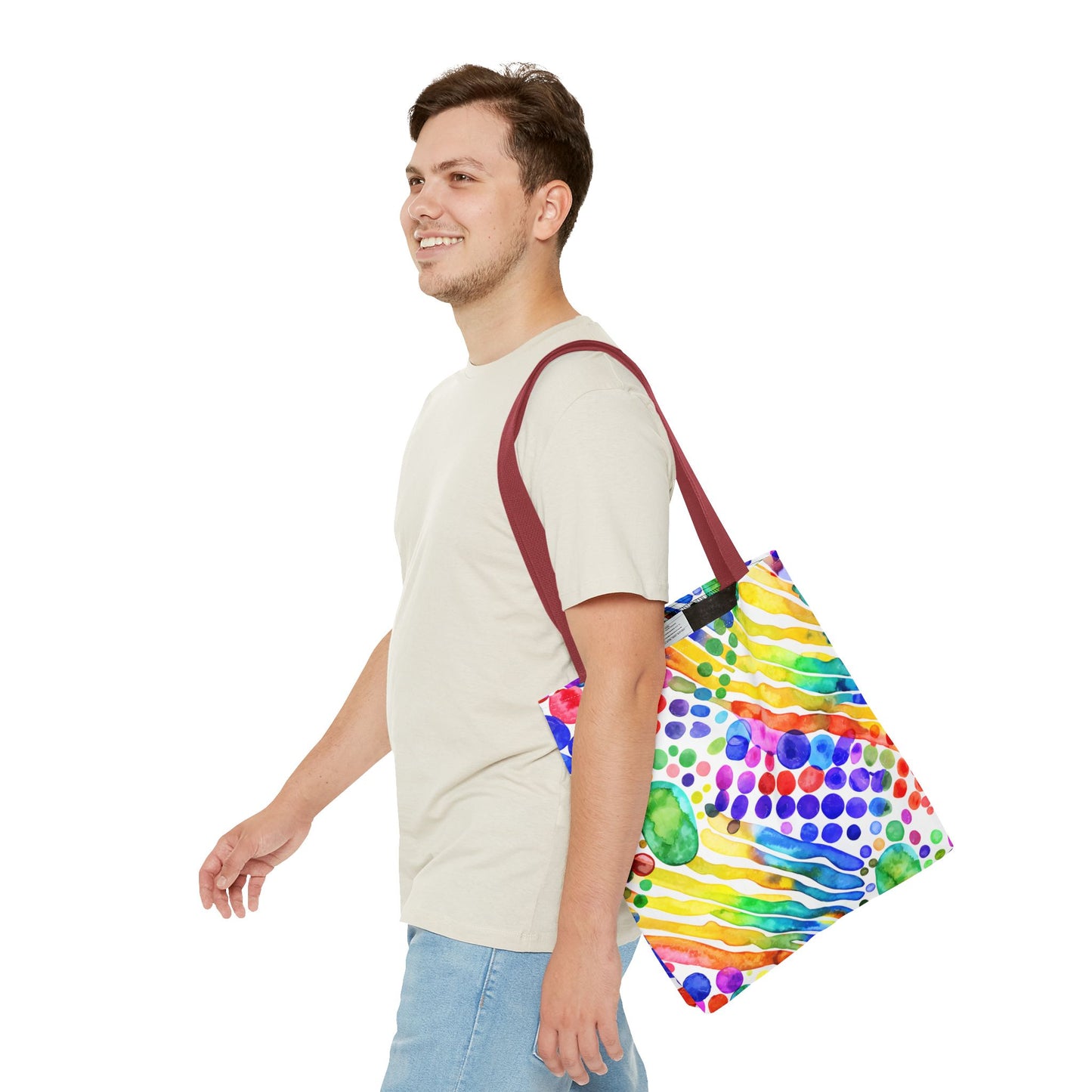 Colorful Abstract Tote Bag, Beach Bag, Shopping Bag, Summer Accessory