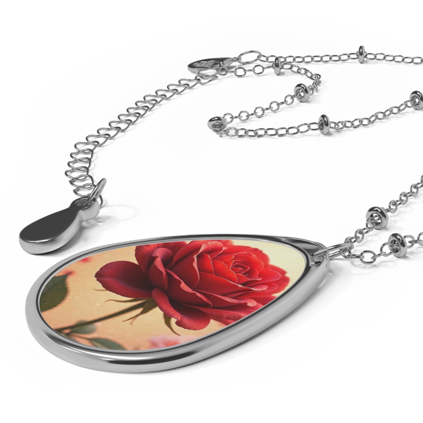 Elegant Floral Pendant Necklace, Rose Jewelry, Gift for Her, Mother's Day Necklace, Boho Chic Accessories