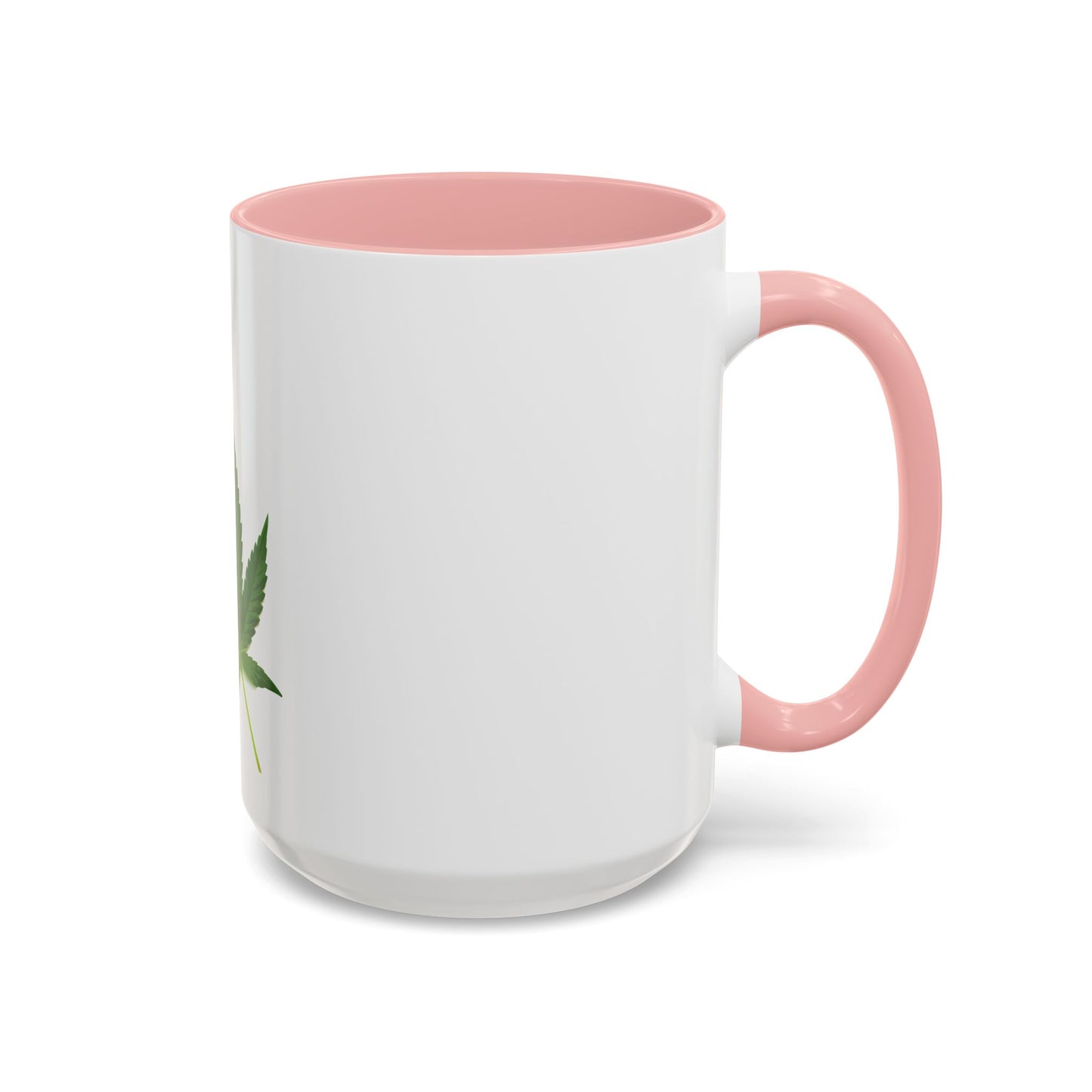 Marijuana Leaf Accent Coffee Mug | Cannabis Lover's Gift, Unique Coffee Cup, Pothead Mug, Stoner Gift Idea, Greenery Decor