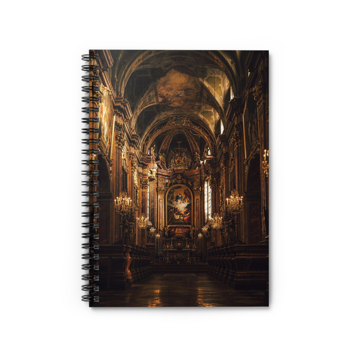 Elegant Spiral Notebook - Ruled Lines, Gothic Decor Journal, Unique Writing Gift, Art Lover's Notebook, Ideal for School or Home