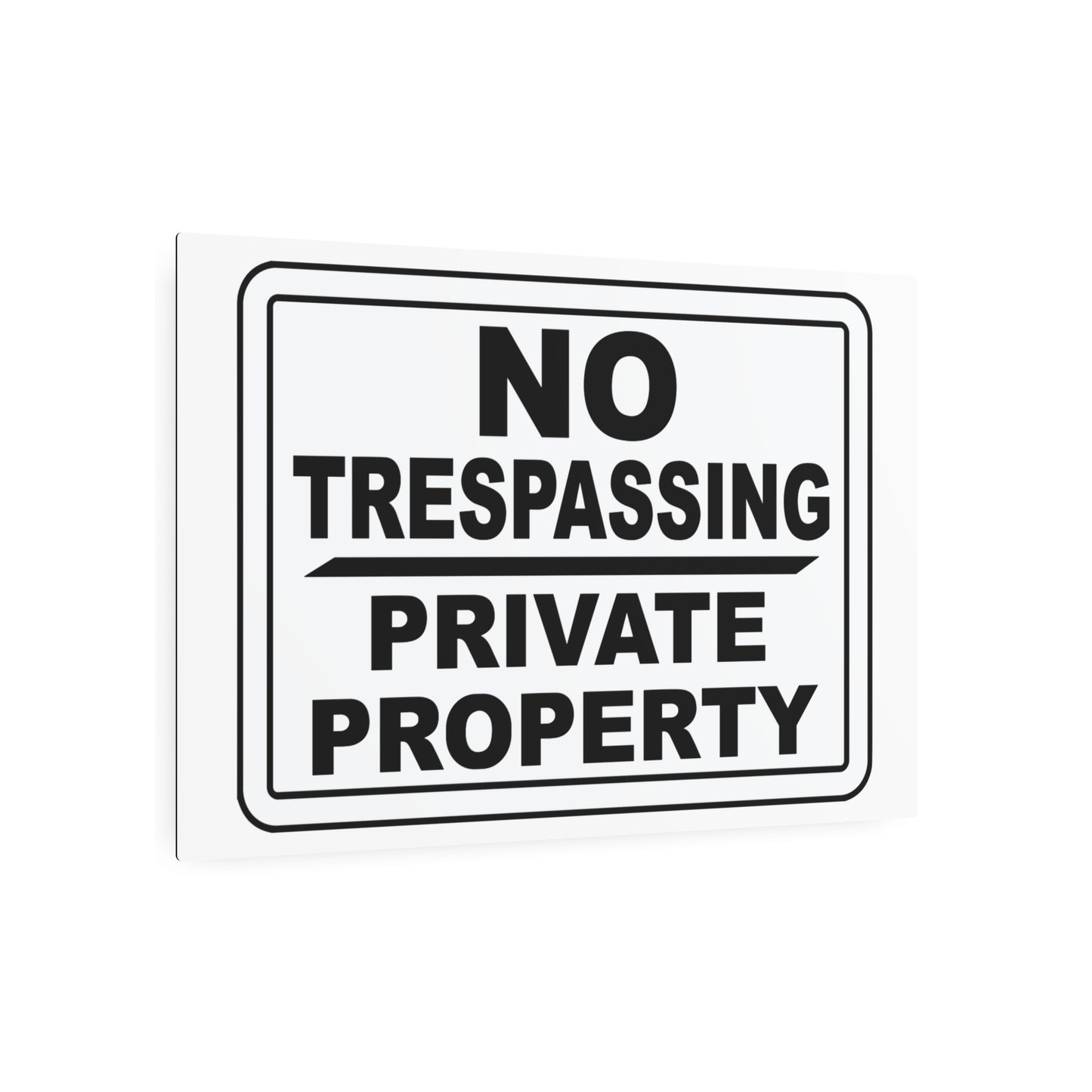 Metal Art Sign - 'No Trespassing' Decorative Home Security Sign, Rustic Home Decor, Yard Sign, Gift for New Homeowners, Protection Sign
