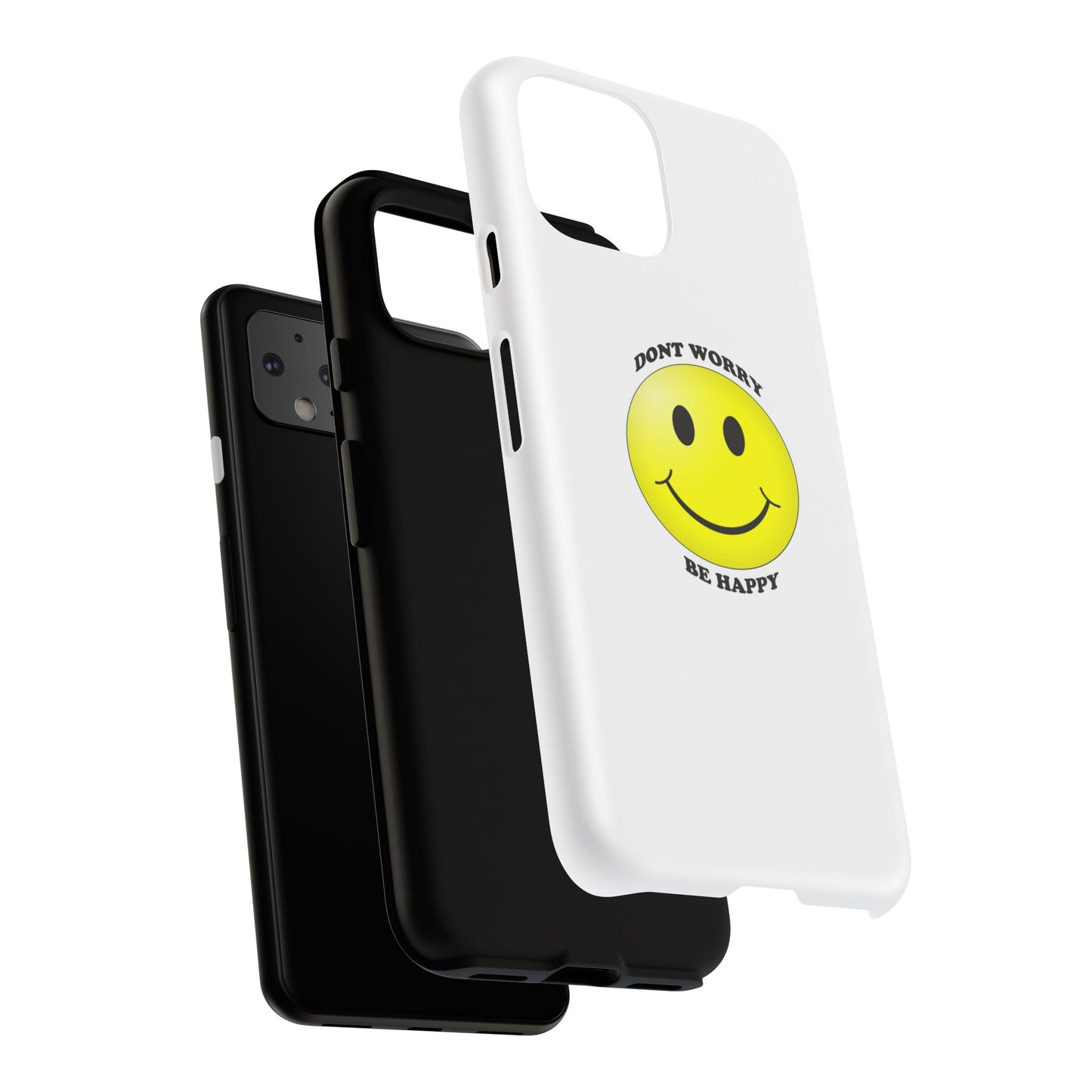 Happy Face Phone Case, Tough Cases, Don’t Worry, Be Happy, Cute Gift for Friends, Positive Vibes, Fun Mobile Accessories