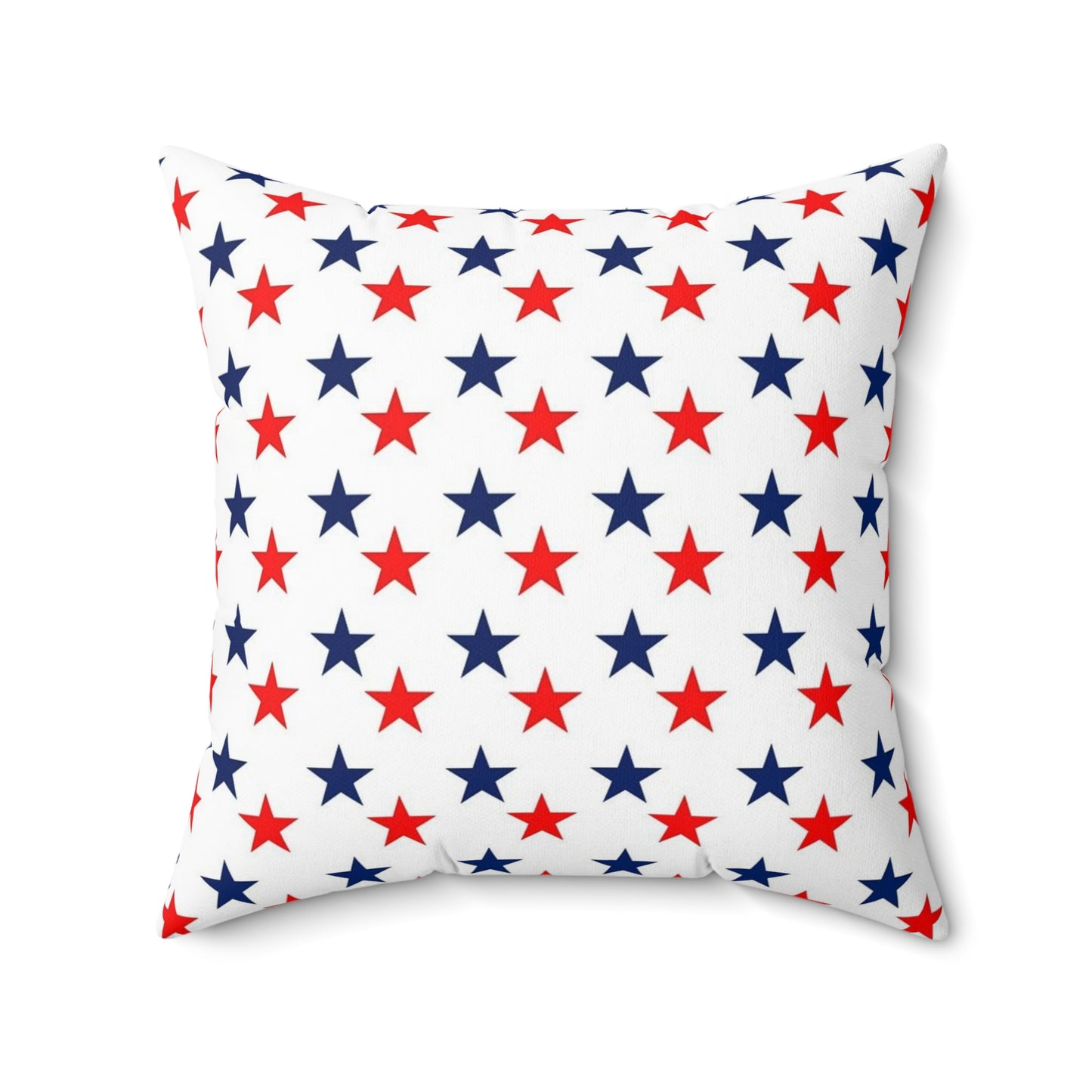 Spun Polyester Square Pillow stars red white and blue