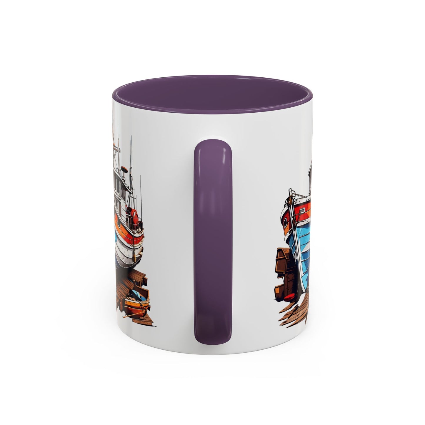 Nautical Accent Coffee Mug | Perfect for Boat Lovers, Sailor Gifts, Coastal Decor, Unique Gift Idea, Custom Artwork Mug