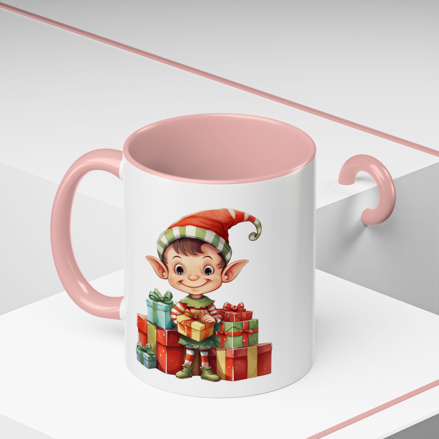 Holiday Elf Coffee Mug - Festive Gift Mug, Christmas Decor, Cute Elf Mug, Coffee Lover Gift, Winter Holiday Drinkware
