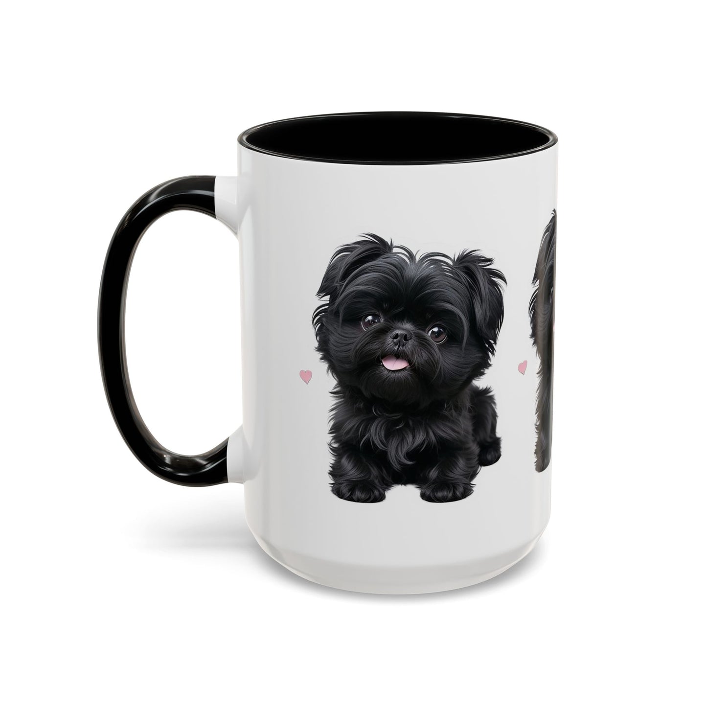 Cute Pug Accent Coffee Mug, Pet Lover Gift, Coffee Cup, Dog Mom Mug, Black Dog Ceramic Mug