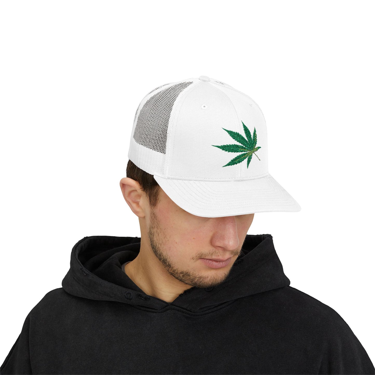 Cannabis Leaf Snapback Trucker Cap | Stylish Hat for Weed Enthusiasts | Perfect for Festivals, Parties, Gifts, and Outdoor Adventures