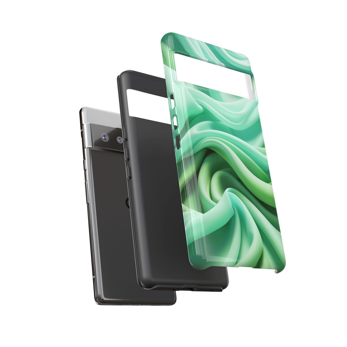 Stylish Phone Case, Tough Case, Green Abstract Design, Cell Phone Cover, Unique Gift, Trendy Accessory