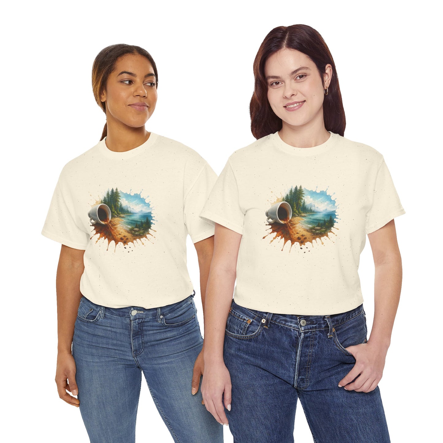 Nature-Inspired Unisex Heavy Cotton Tee, Casual Outfit, Gift for Nature Lovers, Camping Apparel, Outdoor Adventure Shirt