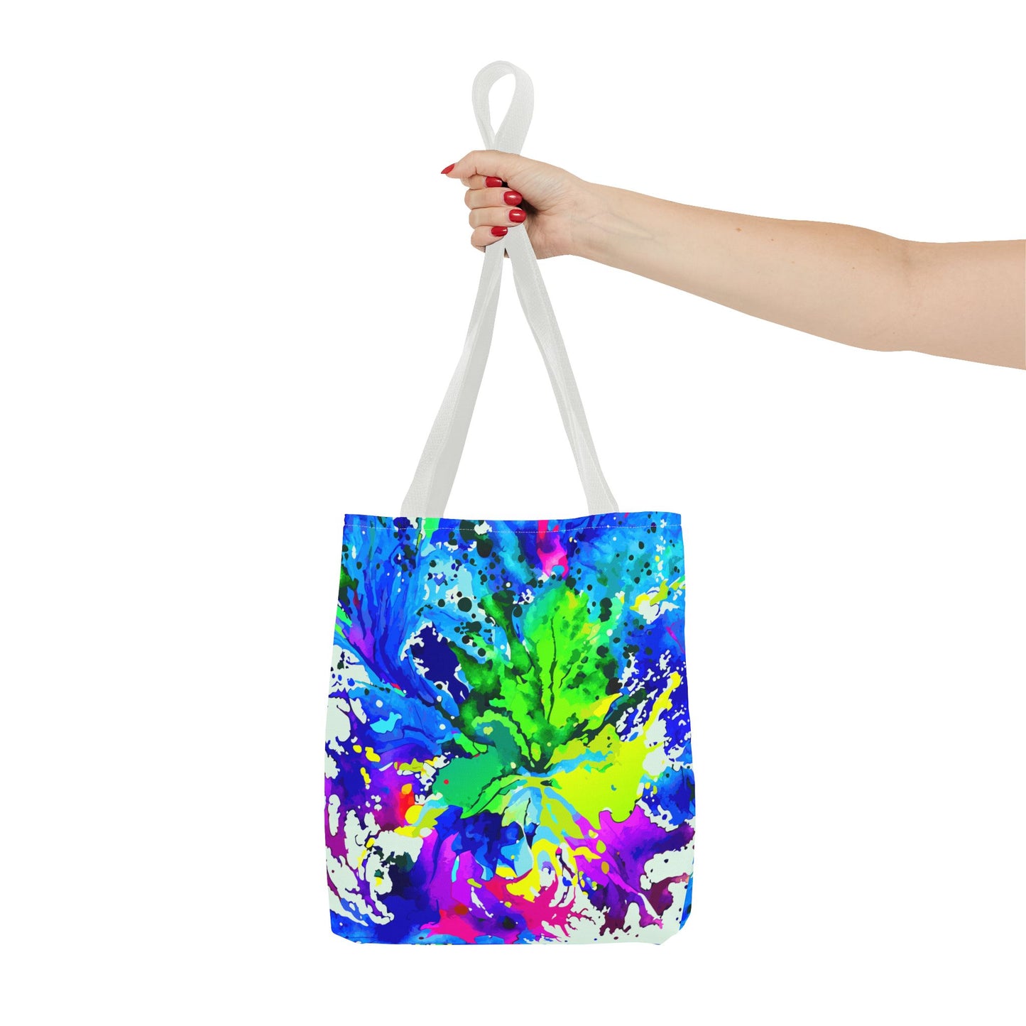 Vibrant Abstract Tote Bag Colorful Shopping Bag, Beach Tote