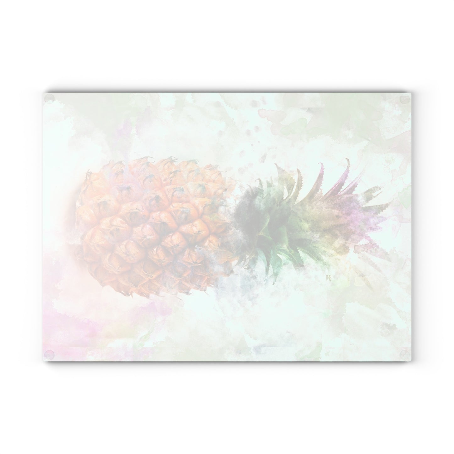 Pineapple Art Glass Cutting Board, Kitchen Decor, Tropical Gift, Summer Party Accessory, Wedding Gift, Unique Culinary Art