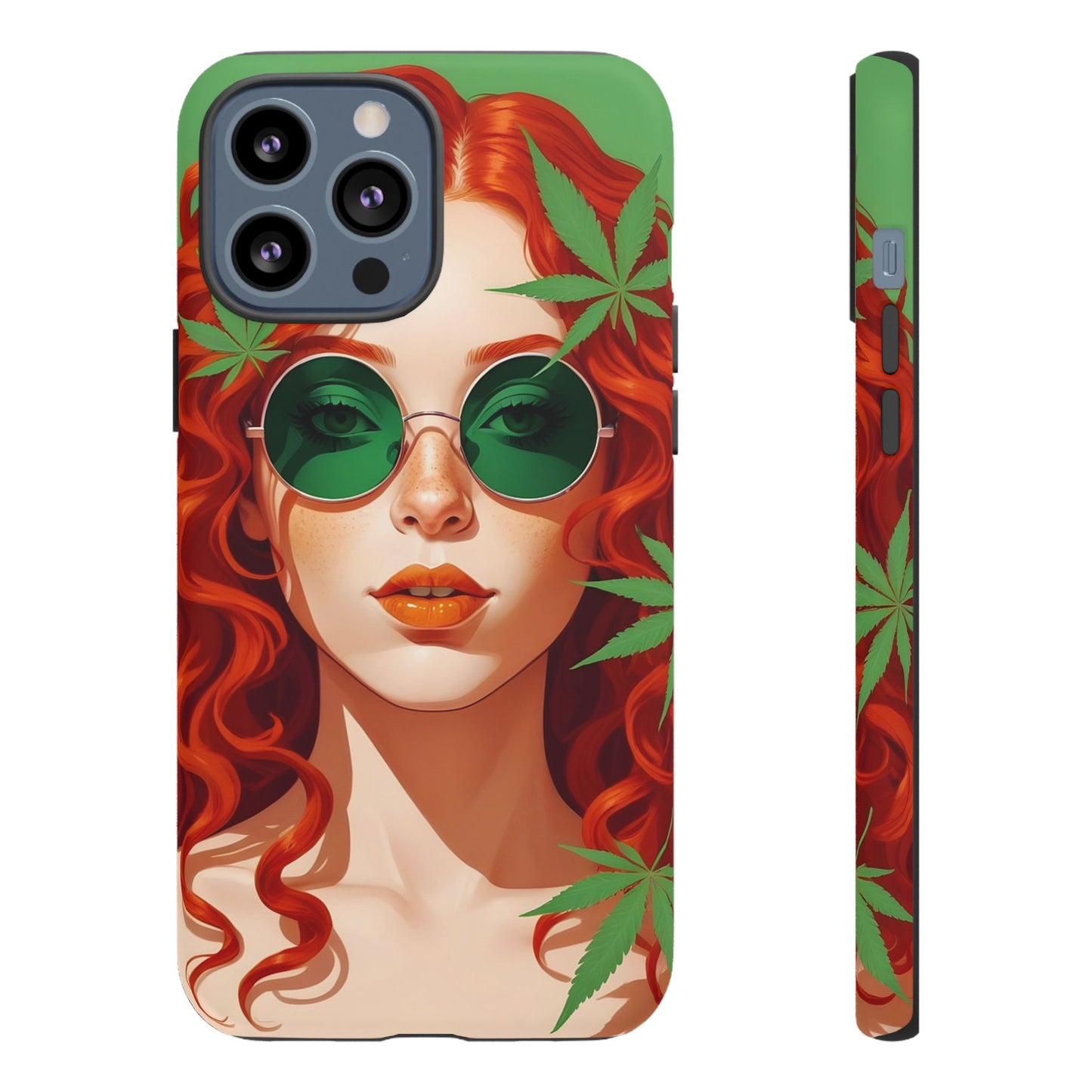 Vibrant Phone Case with Retro Greenery Design, Trendy Case for Casual Look, Gift for Her, Summer Vibes, Unique Phone Accessory