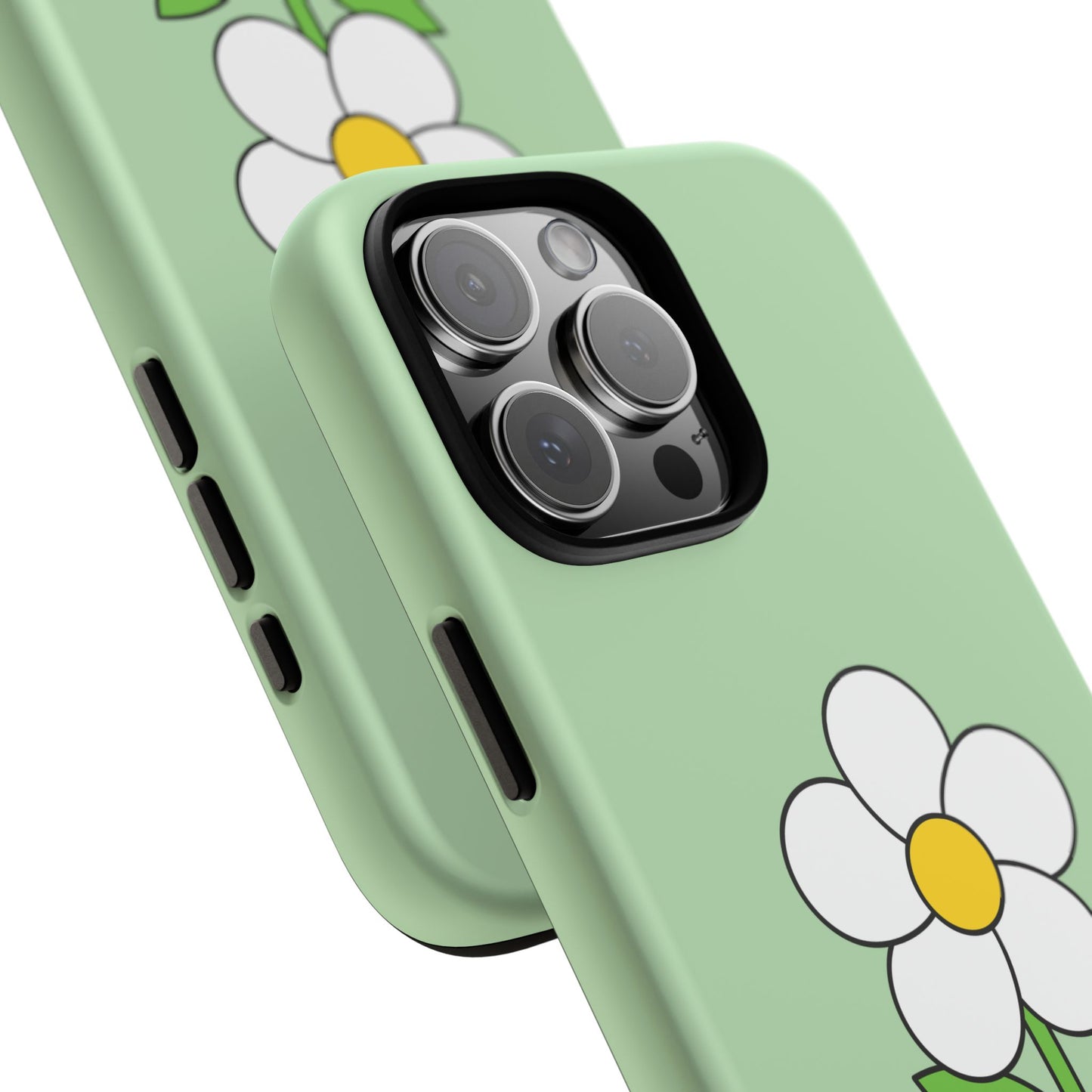 Floral Phone Case - Tough Cases for Nature Lovers, Cute Green Flower Design, iPhone Cover, Gift for Her, Spring Accessories