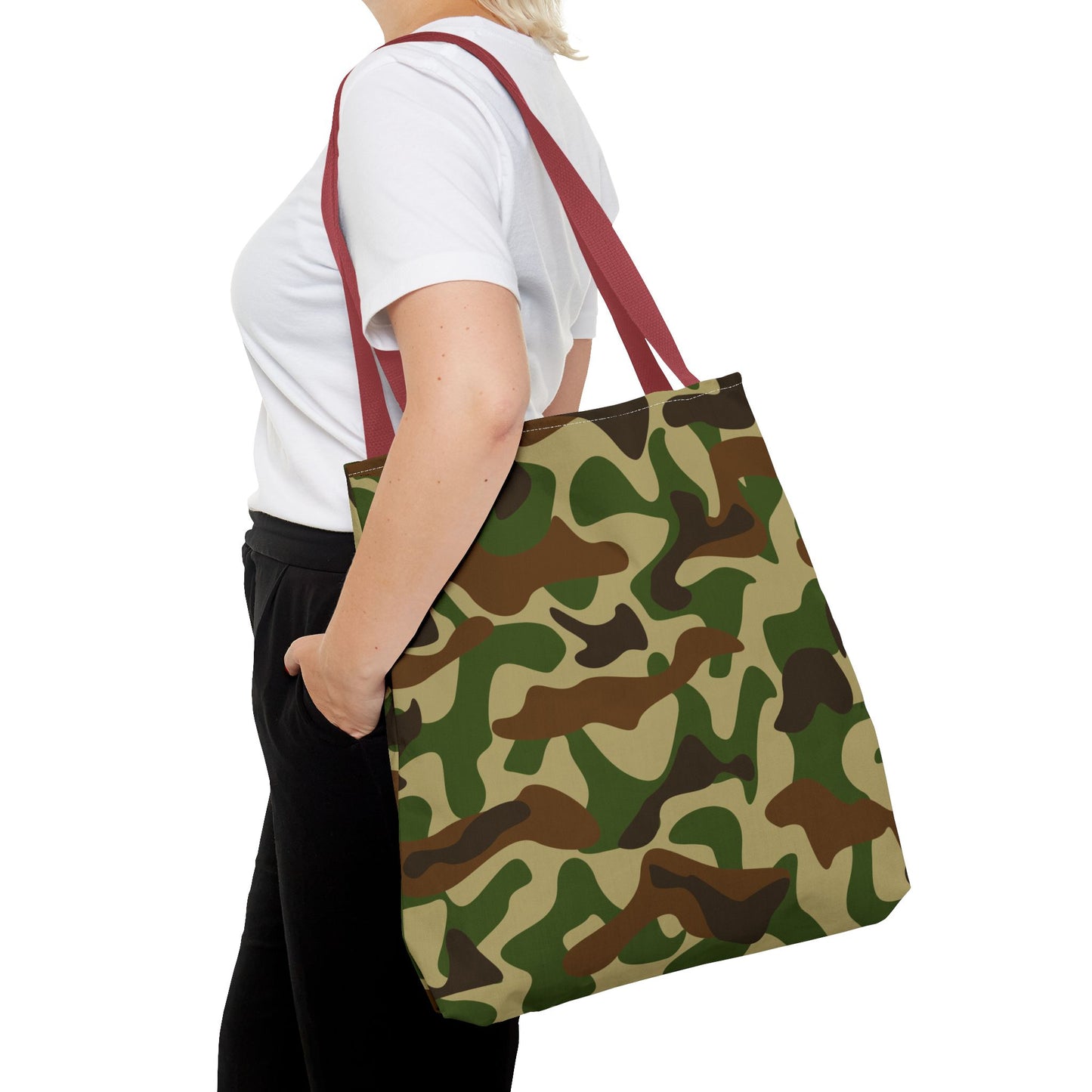 Camouflage Print Tote Bag, Stylish Shopping Bag, Everyday Use, Gym Tote, Eco-Friendly, Travel Accessory