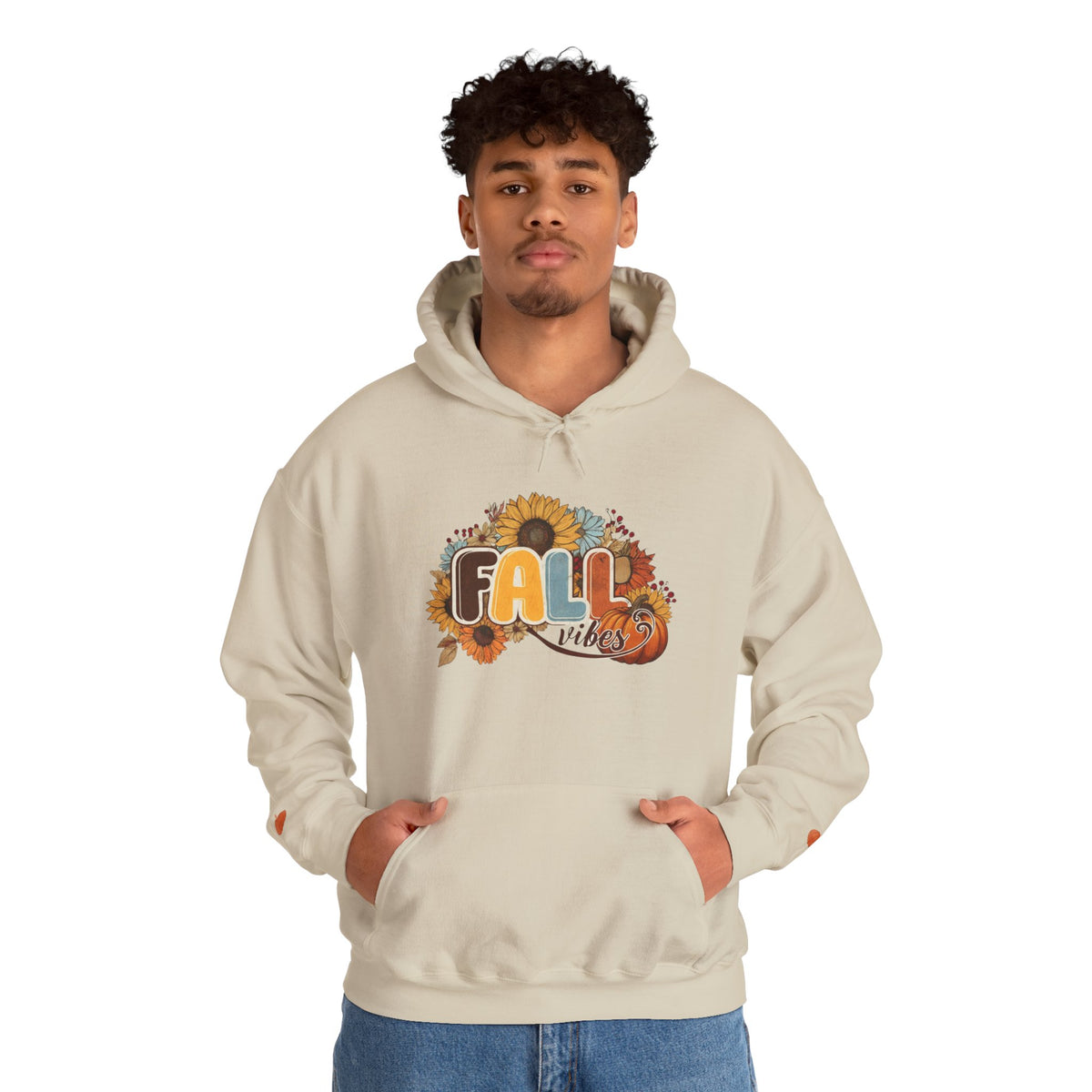 Cozy Fall Vibes Hoodie, Unisex Sweatshirt for Autumn, Pumpkin Design, Perfect for Thanksgiving, Gift for Friends, Seasonal Wear