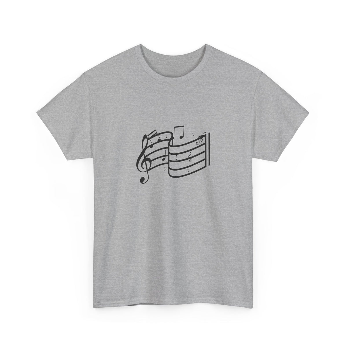 Music Notes T‑Shirt — Minimalist Sheet Music Tee for Musicians & Music Lovers