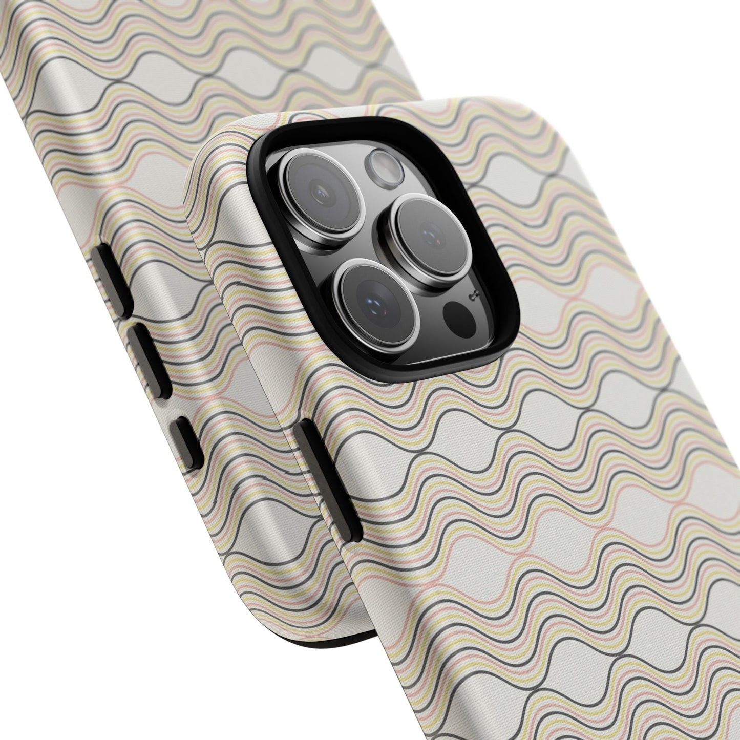 Stylish Phone Case for Tough Protection, Wavy Design, Chic Accessory, Gift for Her, Trendy Tech, Holiday Gift Idea