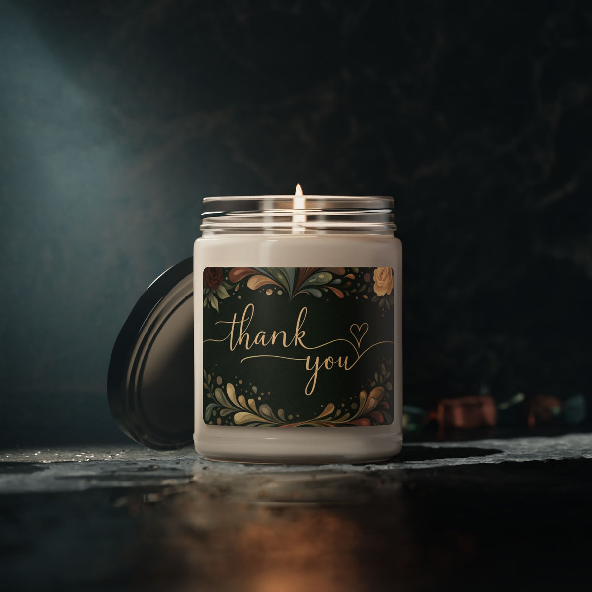 Thank You Scented Soy Candle — 9oz Decorative Jar Candle for Gifts & Home