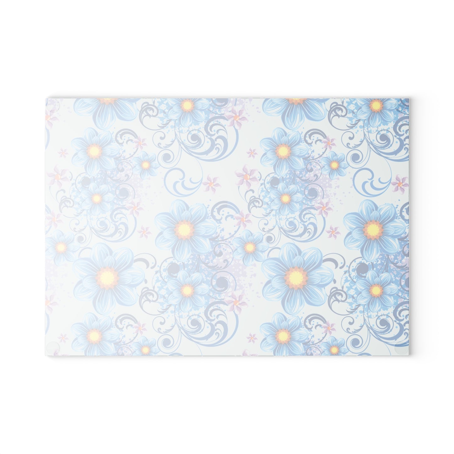 Floral Glass Cutting Board | Kitchen Decor, Gift for Home Chefs, Housewarming, Wedding, Unique Kitchenware