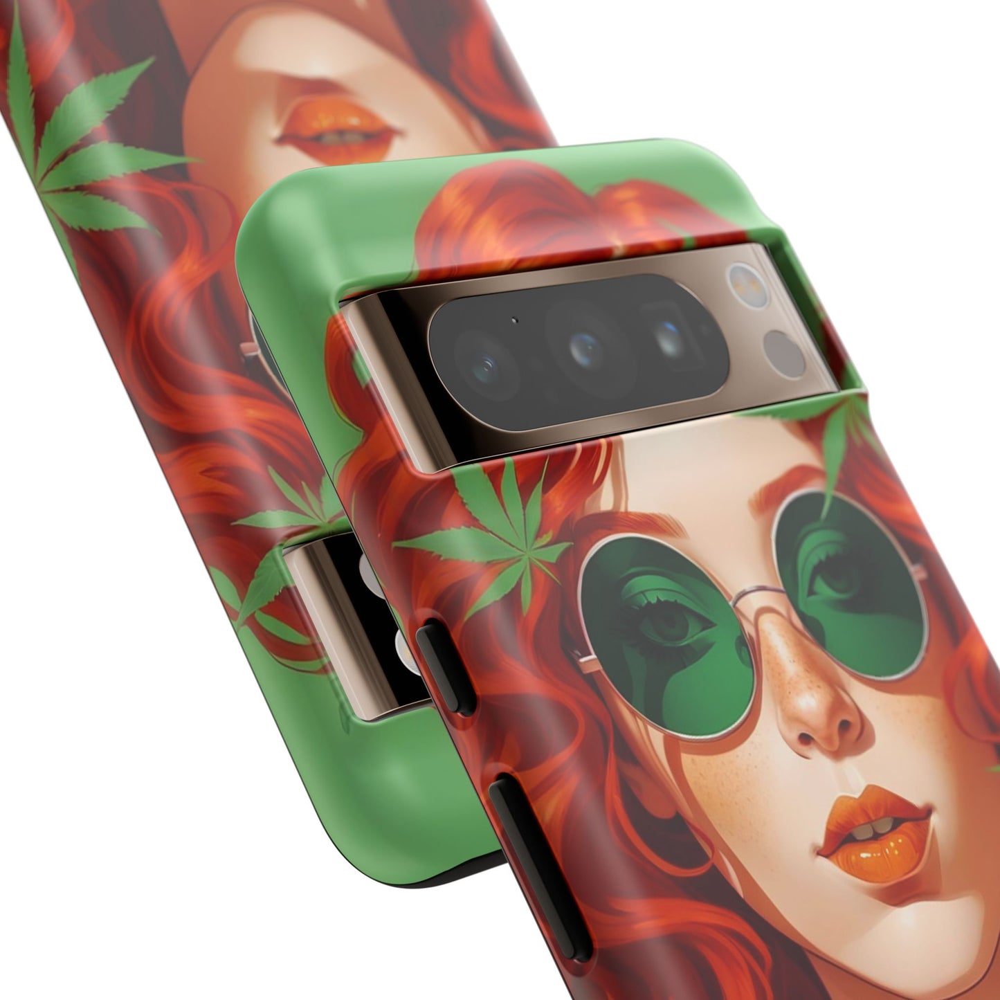 Vibrant Phone Case with Retro Greenery Design, Trendy Case for Casual Look, Gift for Her, Summer Vibes, Unique Phone Accessory