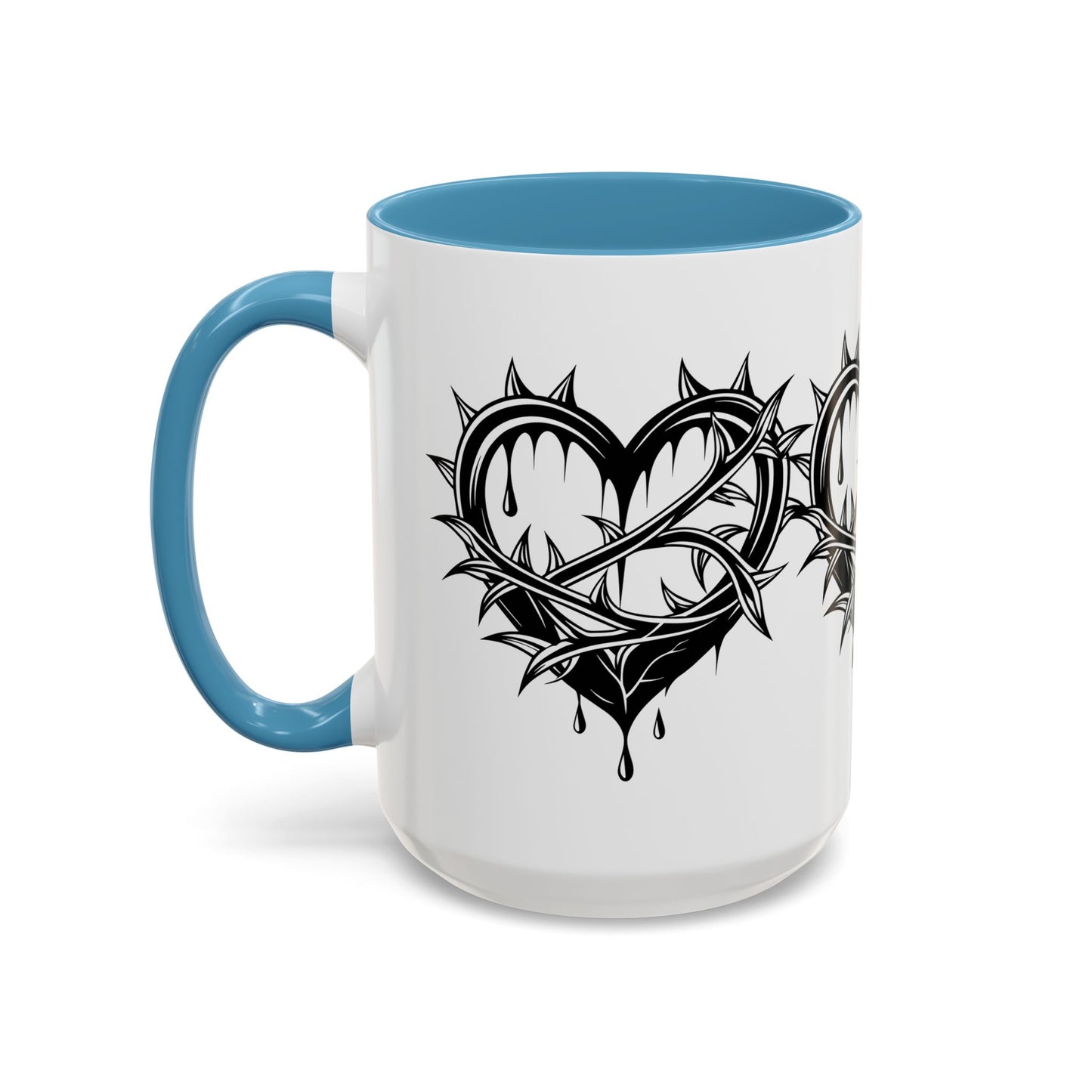 Gothic Heart Mug, Unique Art Coffee Cup for Gifting, Gothic Home Decor, Perfect for Friends, Gothic Style Drinkware