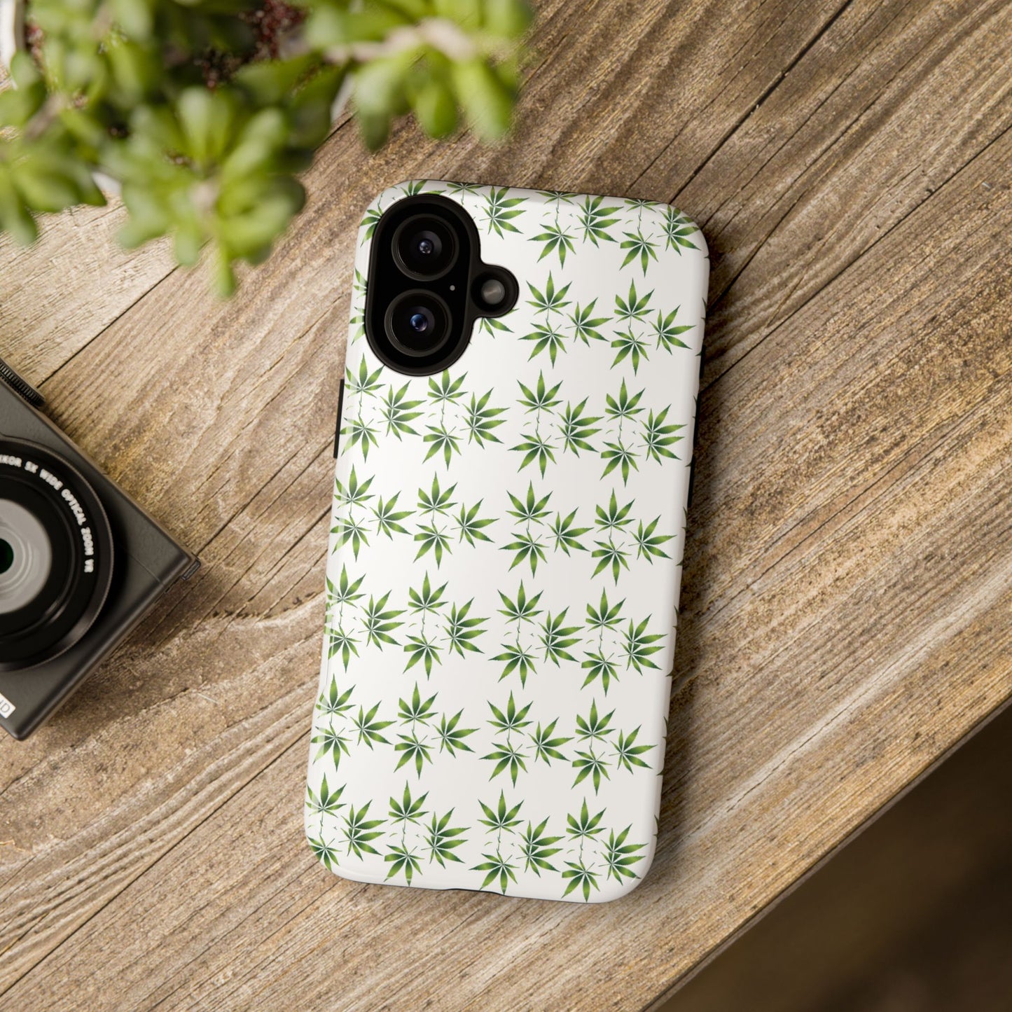 Stylish Phone Case with Cannabis Leaf Design, Durable Phone Cover, Gift for Stoner Friends, Unique Phone Accessory, Nature-Inspired Design