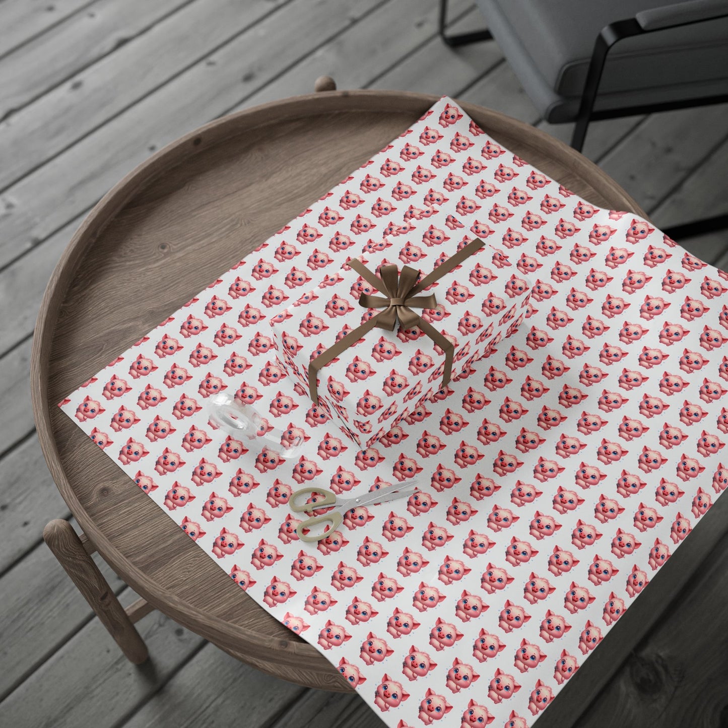Cute Piggy Wrapping Paper, Gift Wrap for Birthdays, Baby Showers, Holidays, Kids Parties, Festive Occasions