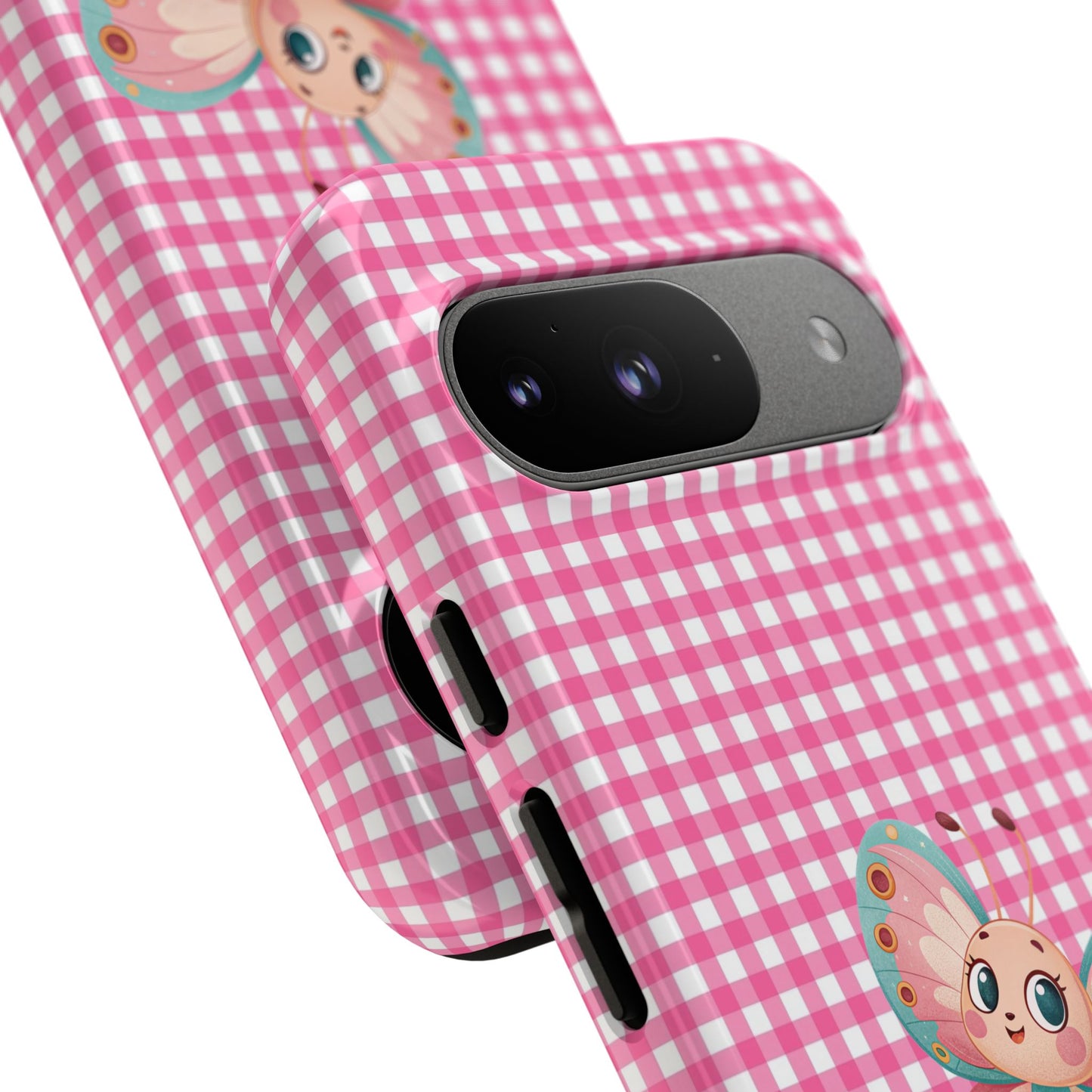 Cute Butterfly Phone Case, Tough Cases, Floral Phone Accessory, Gift for Her, Spring Fashion, Kids' Birthday Present, Pastel Aesthetic